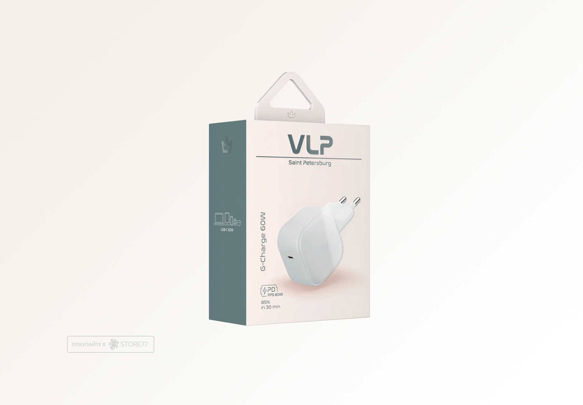 Сетевое зарядное устройство VLP G-Charge 60Вт USB-C (Белое)