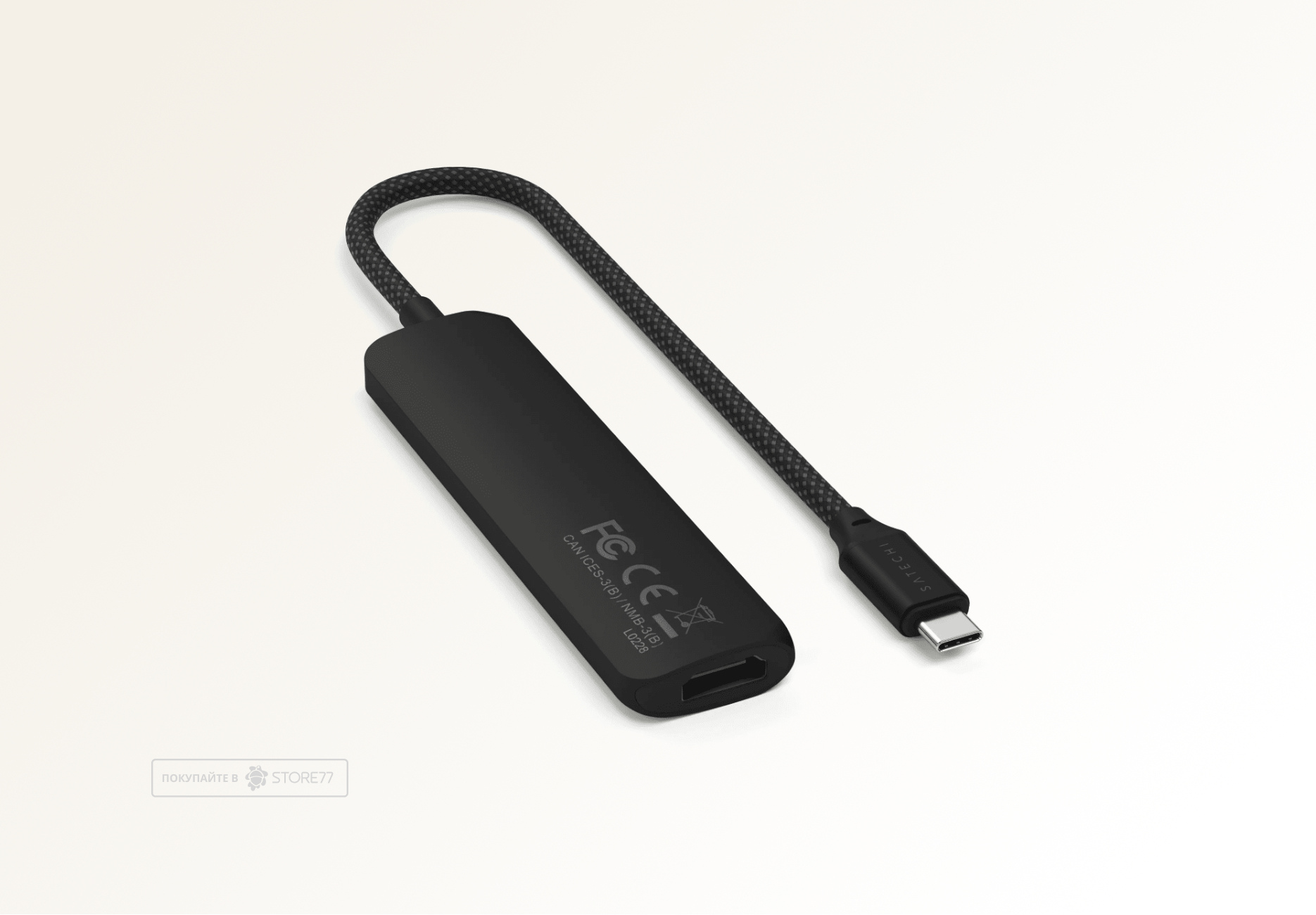 Переходник Satechi USB-C Slim Multiport 4-в-1 (Черный)