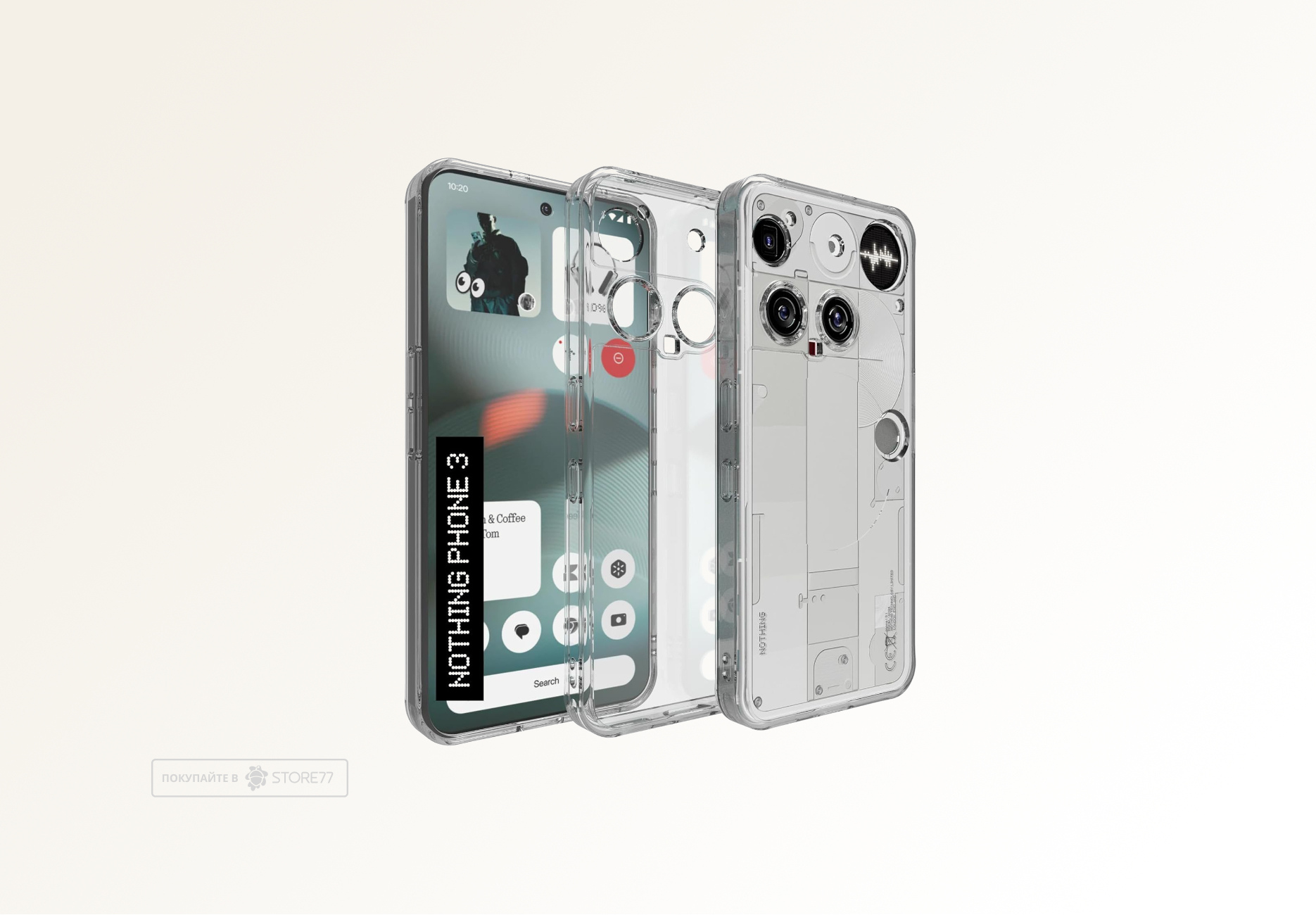 Чехол силиконовый для Nothing Phone (3) (Прозрачный)