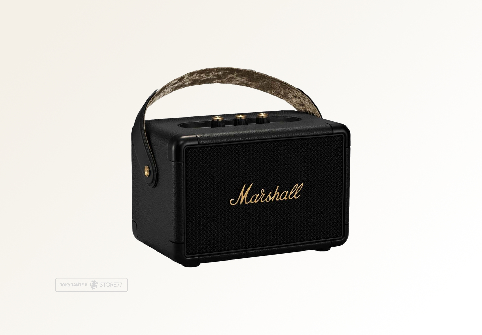 Портативная акустика Marshall KillBurn 2, цвет: черная/латунь (Black/Brass)