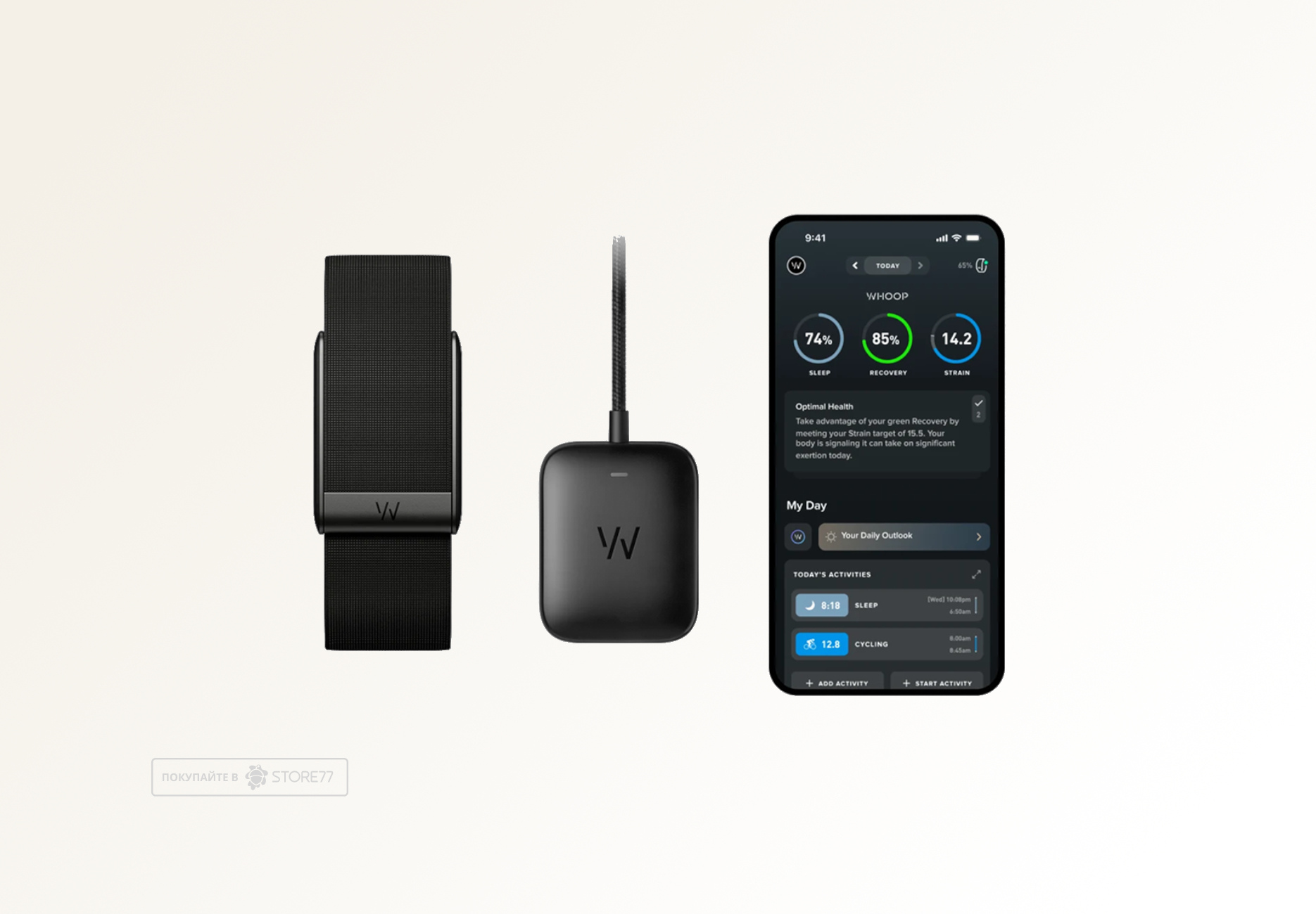 Фитнес-браслет WHOOP One (5.0) с годовой подпиской