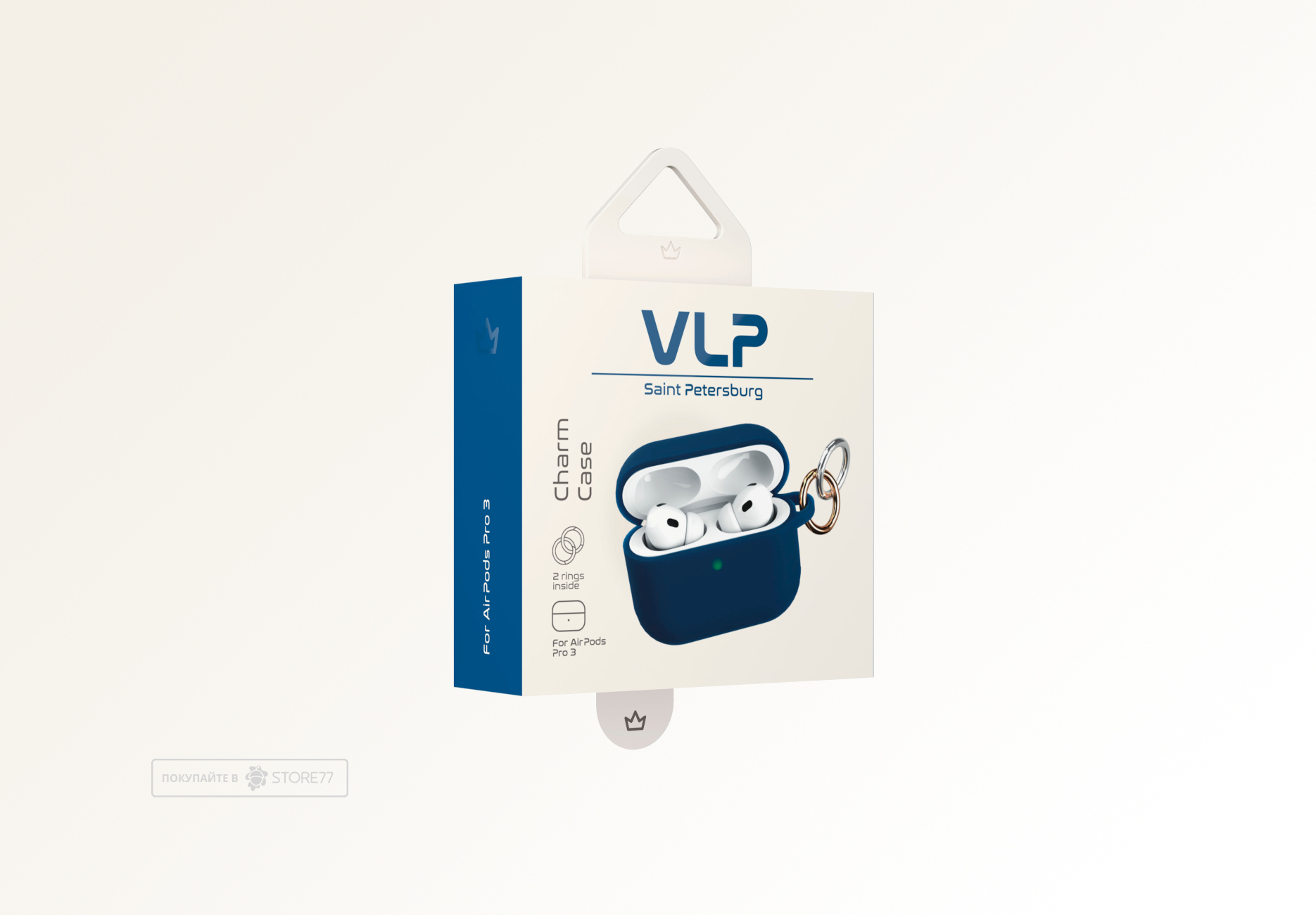 Чехол VLP Charm Case для AirPods Pro 3 (Темно-синий)