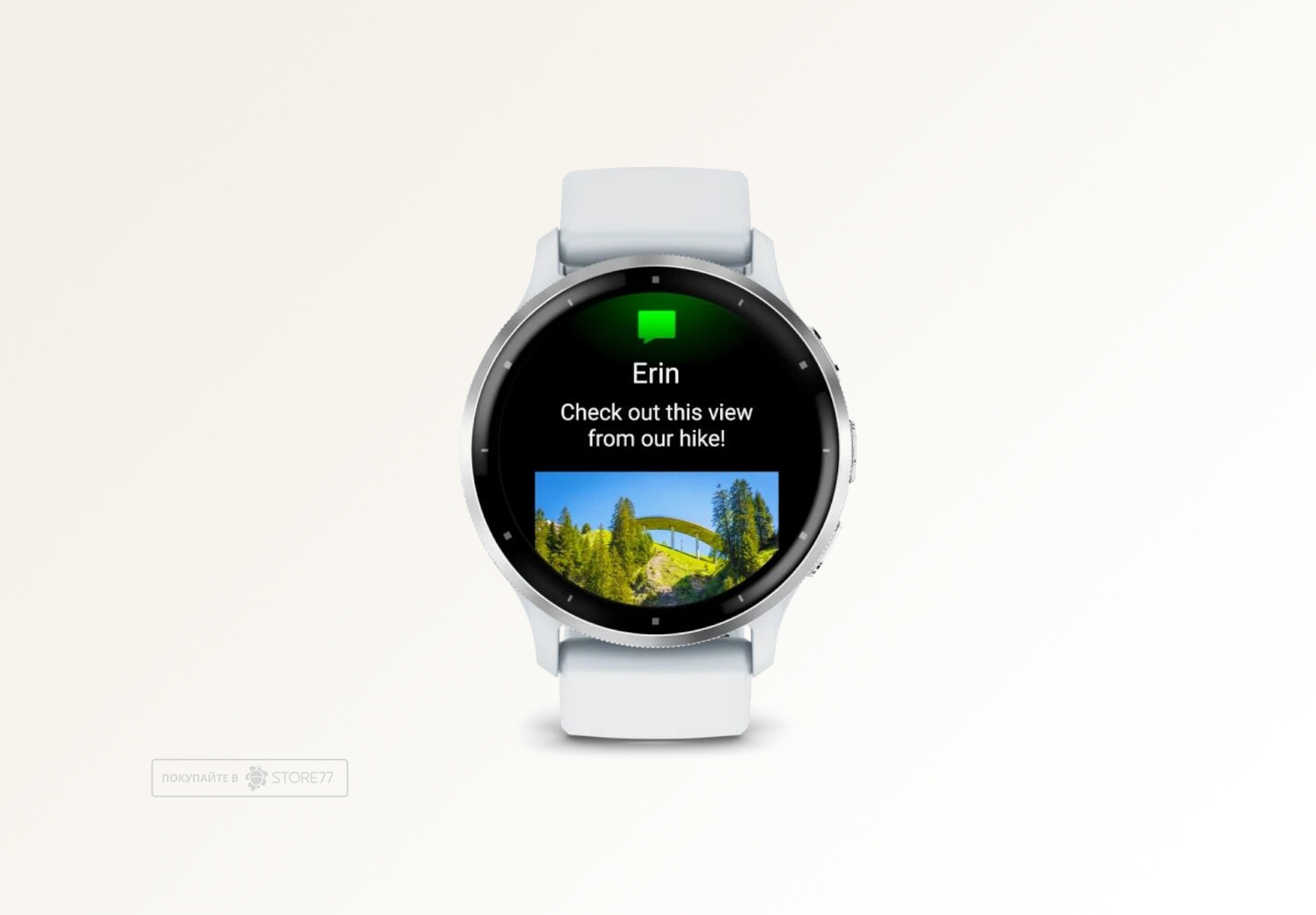 Умные часы Garmin VENU 3 45 мм, корпус: серебристый (Silver), с белым силиконовым ремешком (Whitestone)