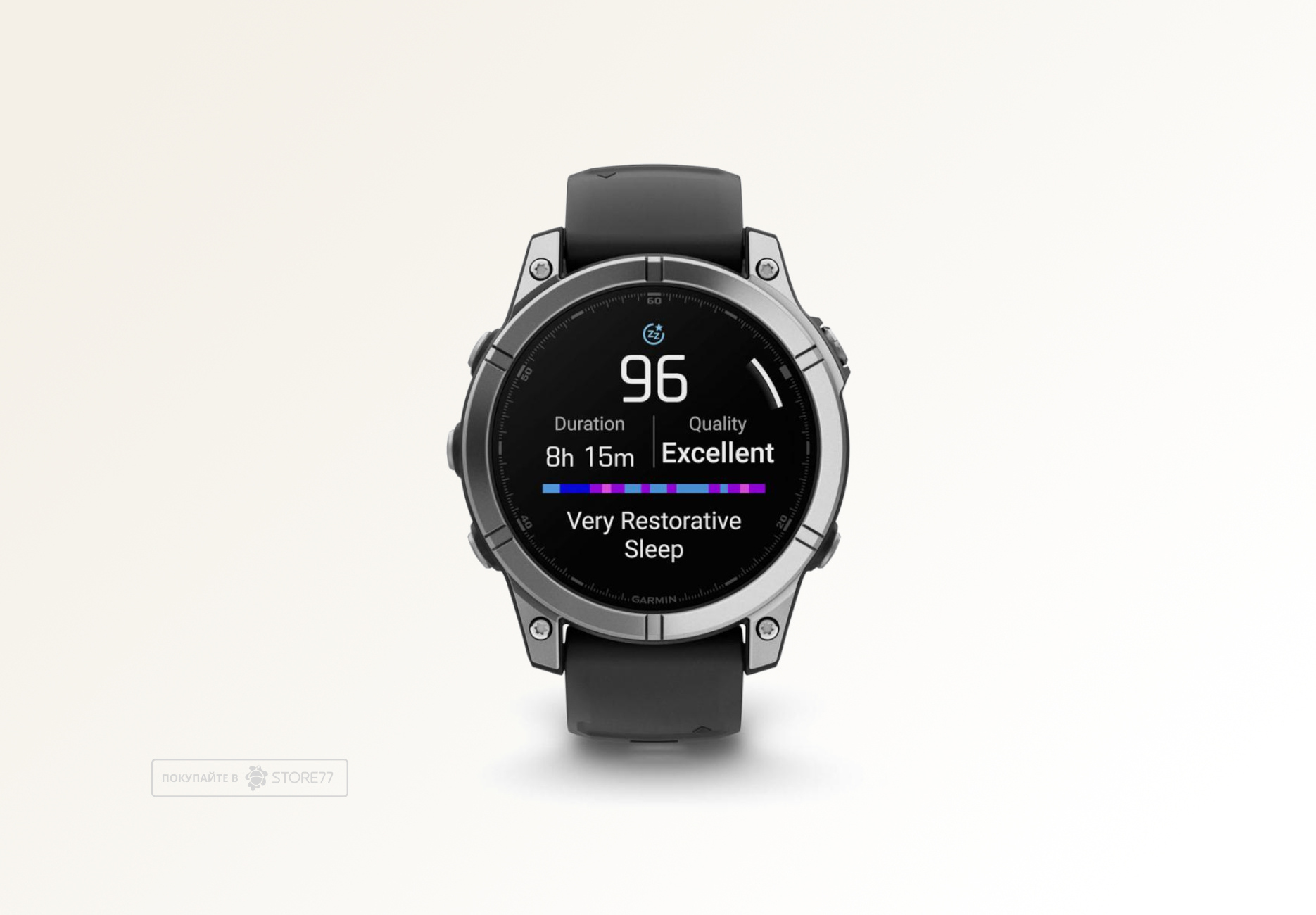 Умные часы Garmin Fenix E 47 мм, AMOLED, корпус: серебристый (Silver), с черным силиконовым ремешком