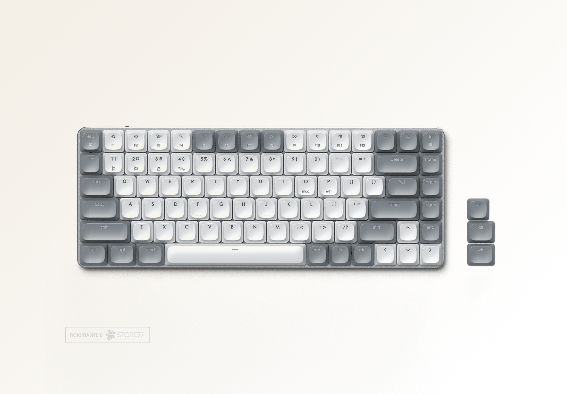 Клавиатура Satechi SM1 Slim Mechanical Backlit Bluetooth (Бело-серая)