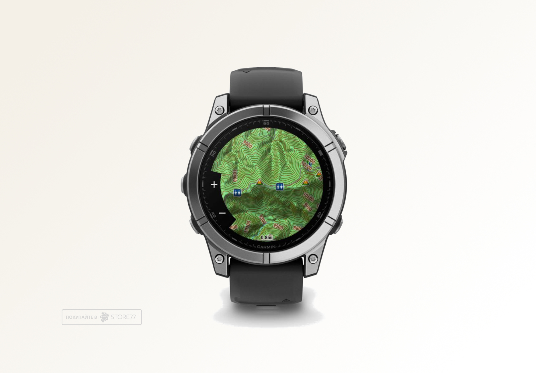 Умные часы Garmin Fenix E 47 мм, AMOLED, корпус: серебристый (Silver), с черным силиконовым ремешком