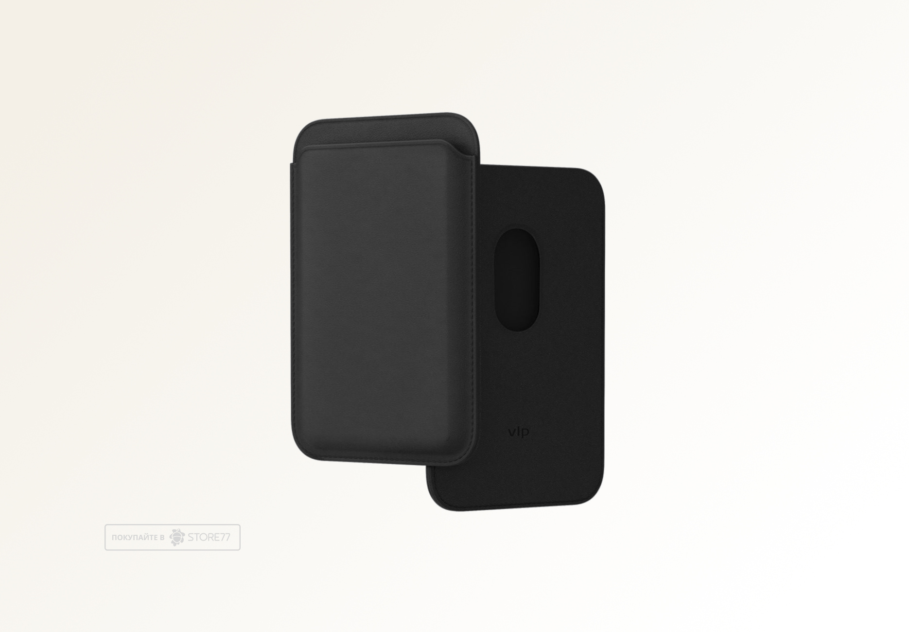 Картхолдер VLP Magnetic Wallet из эко-кожи с MagSafe (Черный)