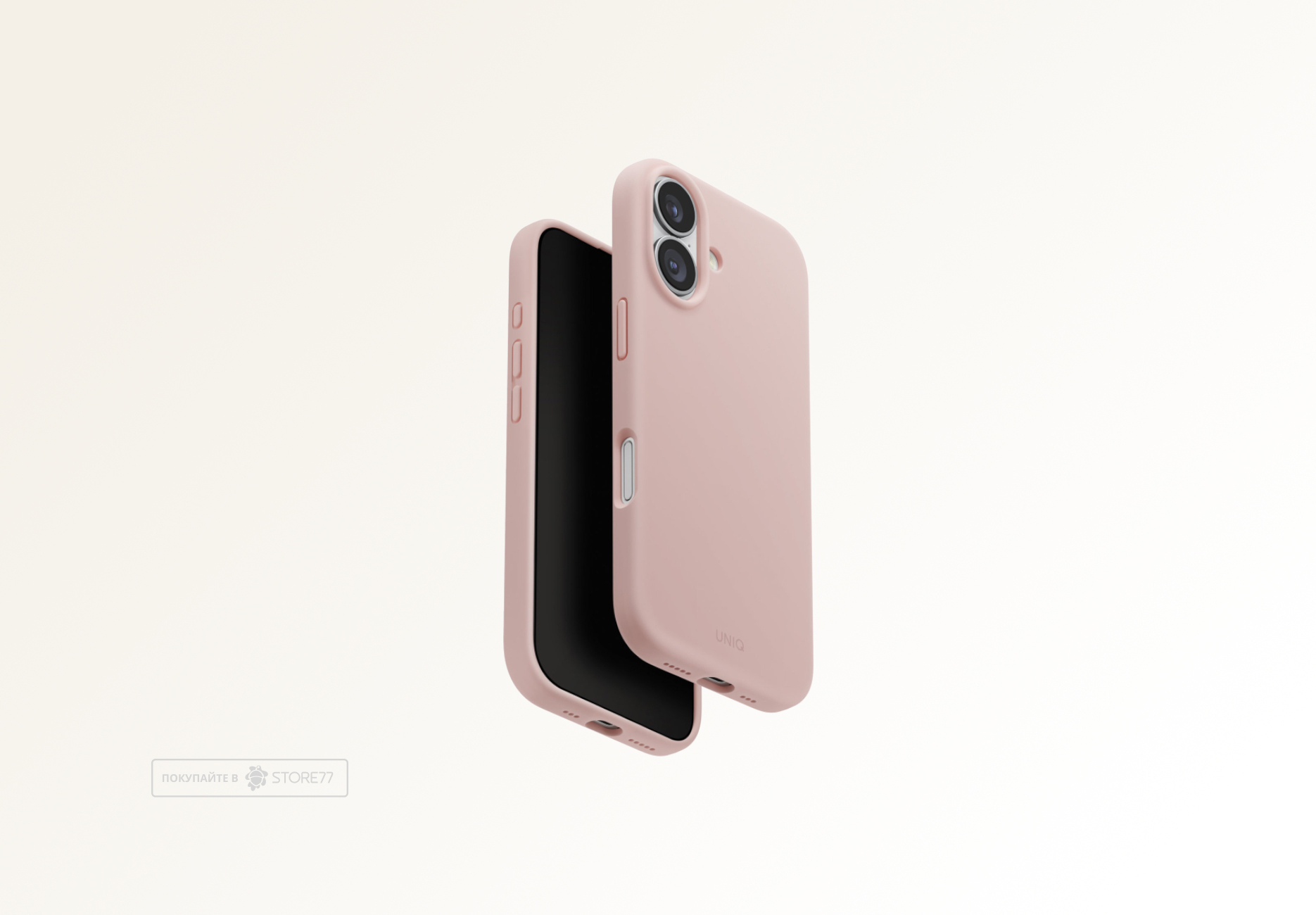 Чехол Uniq Lino с поддержкой MagSafe для iPhone 17 (Розовый)