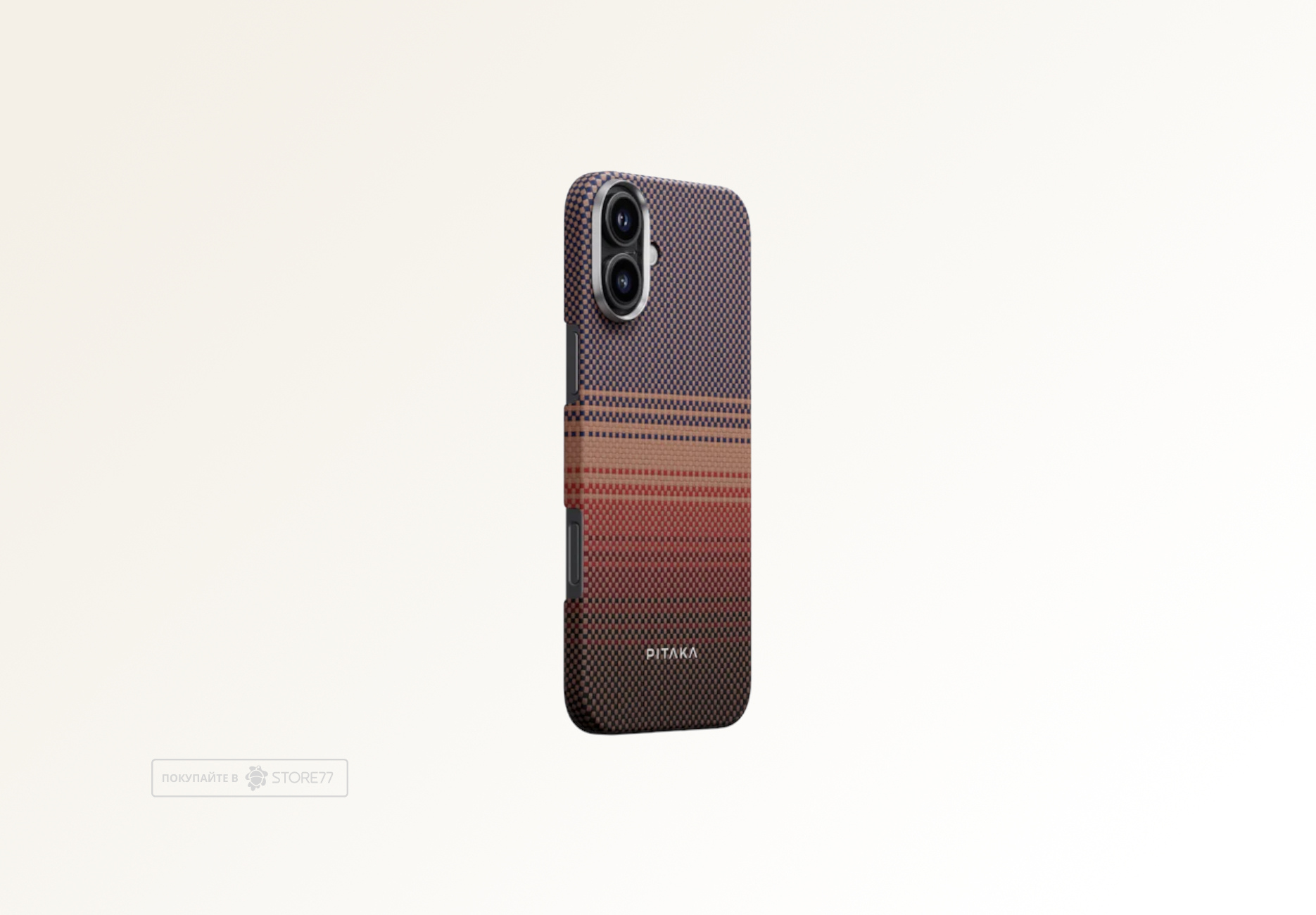 Чехол Pitaka Tactile Woven для iPhone 16 Plus, цвет: закат (Sunset)