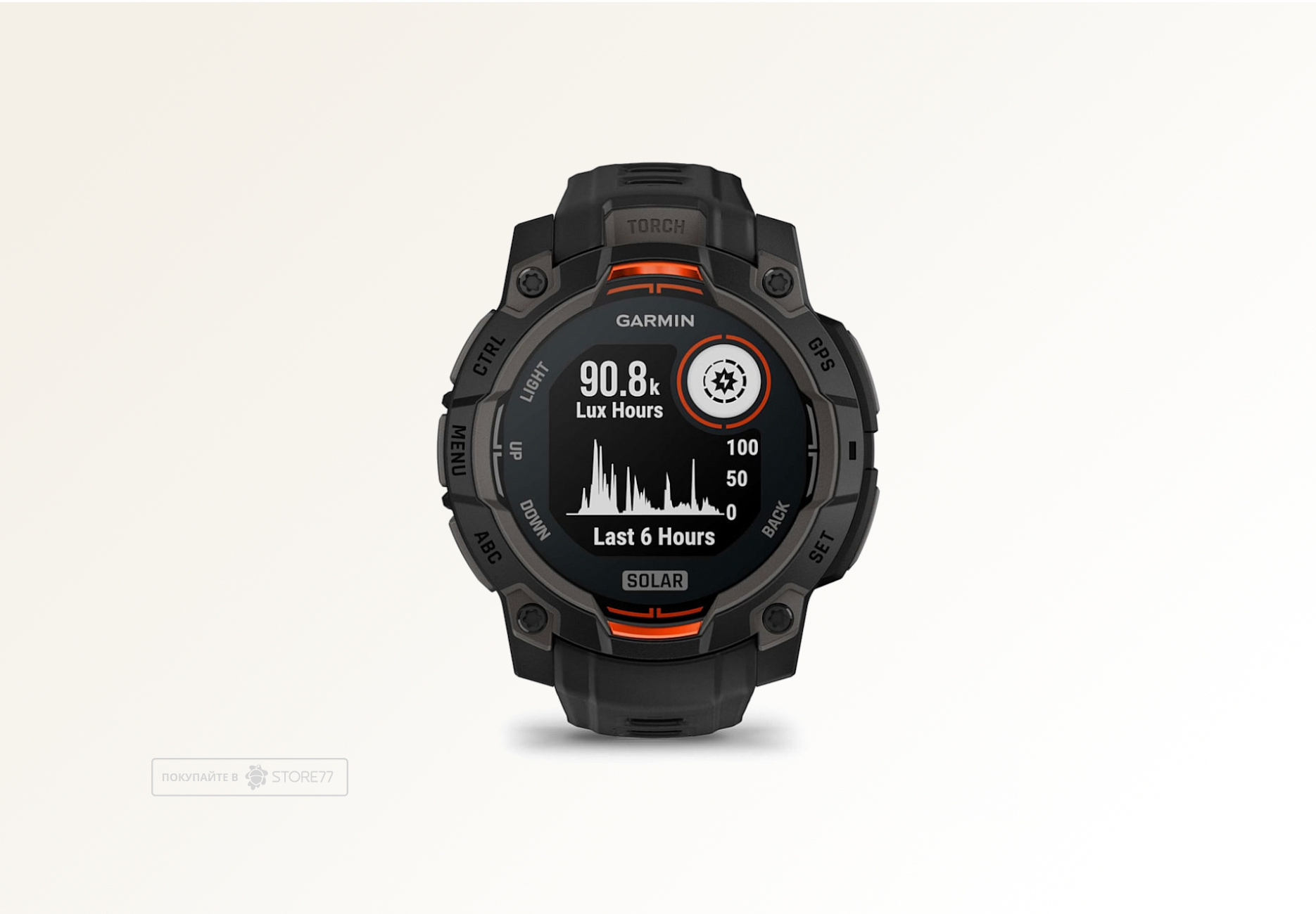 Умные часы Garmin INSTINCT 3 45 мм Solar, корпус: черный, с черным силиконовым ремешком (Black)