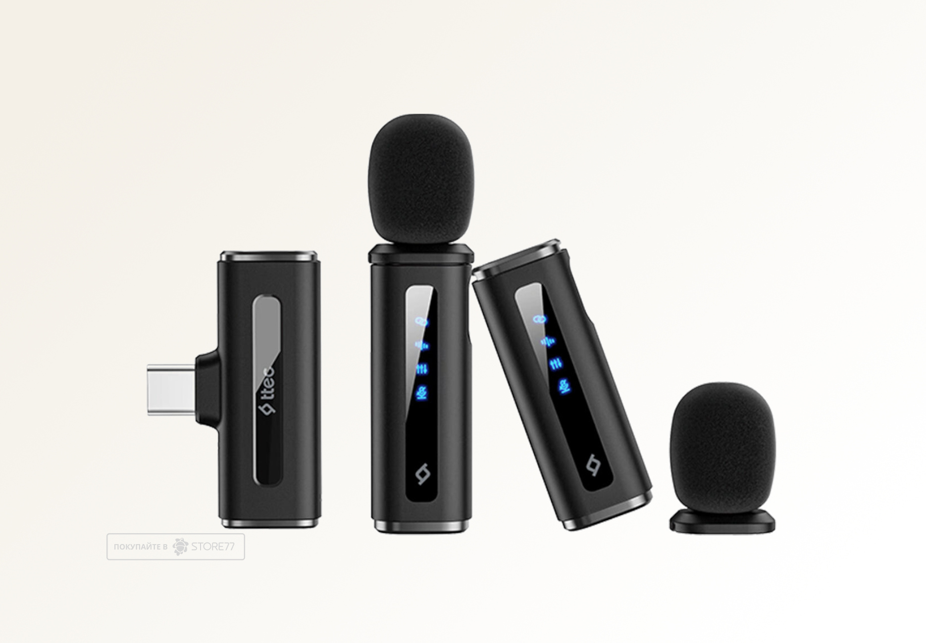 Беспроводные микрофоны TTEC GoMic Plug & Play 2 шт (Черные)