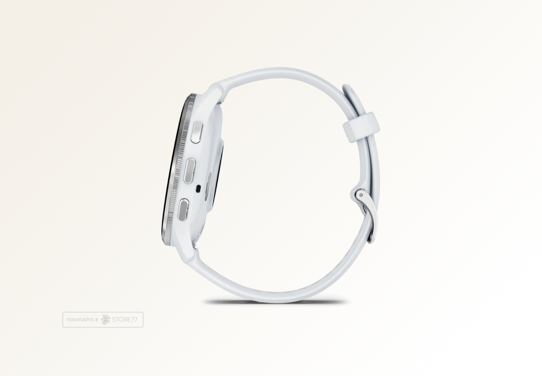 Умные часы Garmin VENU 3 45 мм, корпус: серебристый (Silver), с белым силиконовым ремешком (Whitestone)