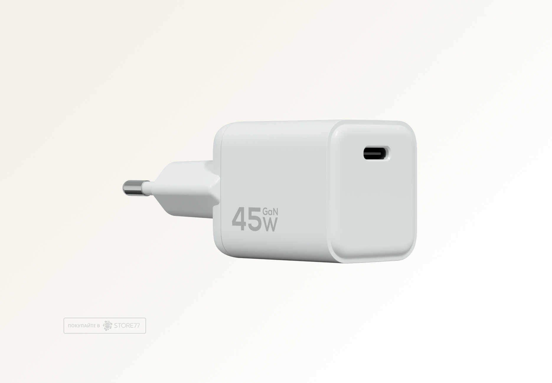 Сетевое зарядное устройство Magssory Nano 45 Вт GaN USB-C (Белое)