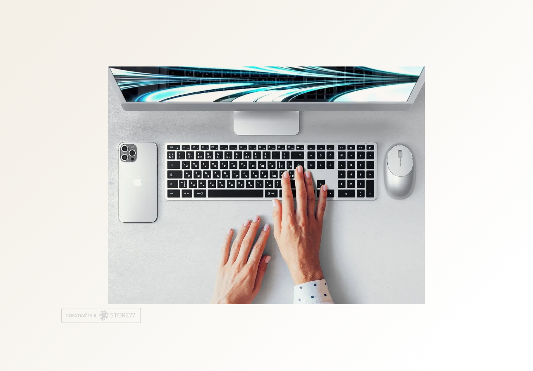 Клавиатура беспроводная Satechi Slim X3, Bluetooth (Серебристая)