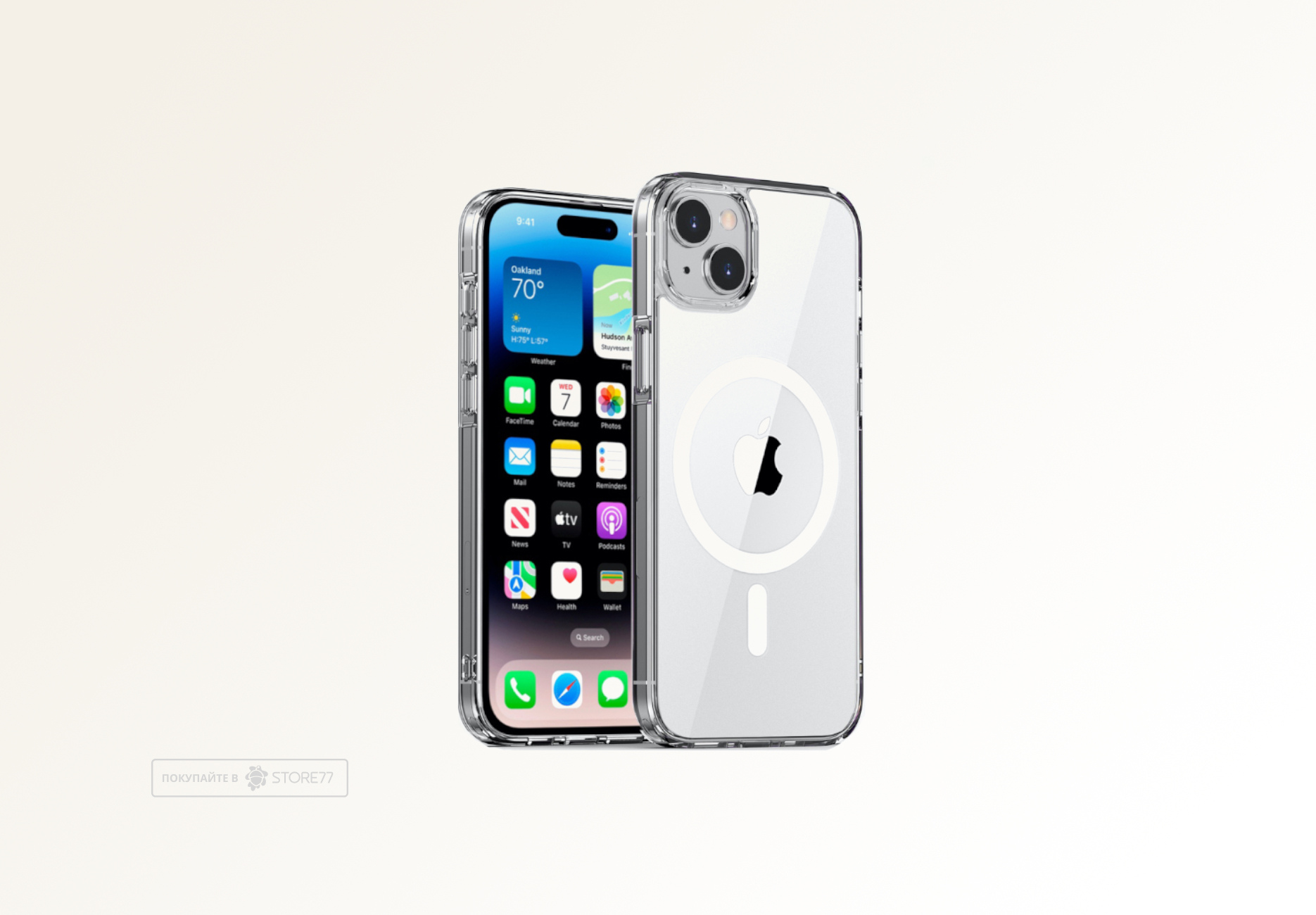 Чехол Gurdini Alba Series с поддержкой MagSafe для iPhone 15 (Прозрачный)