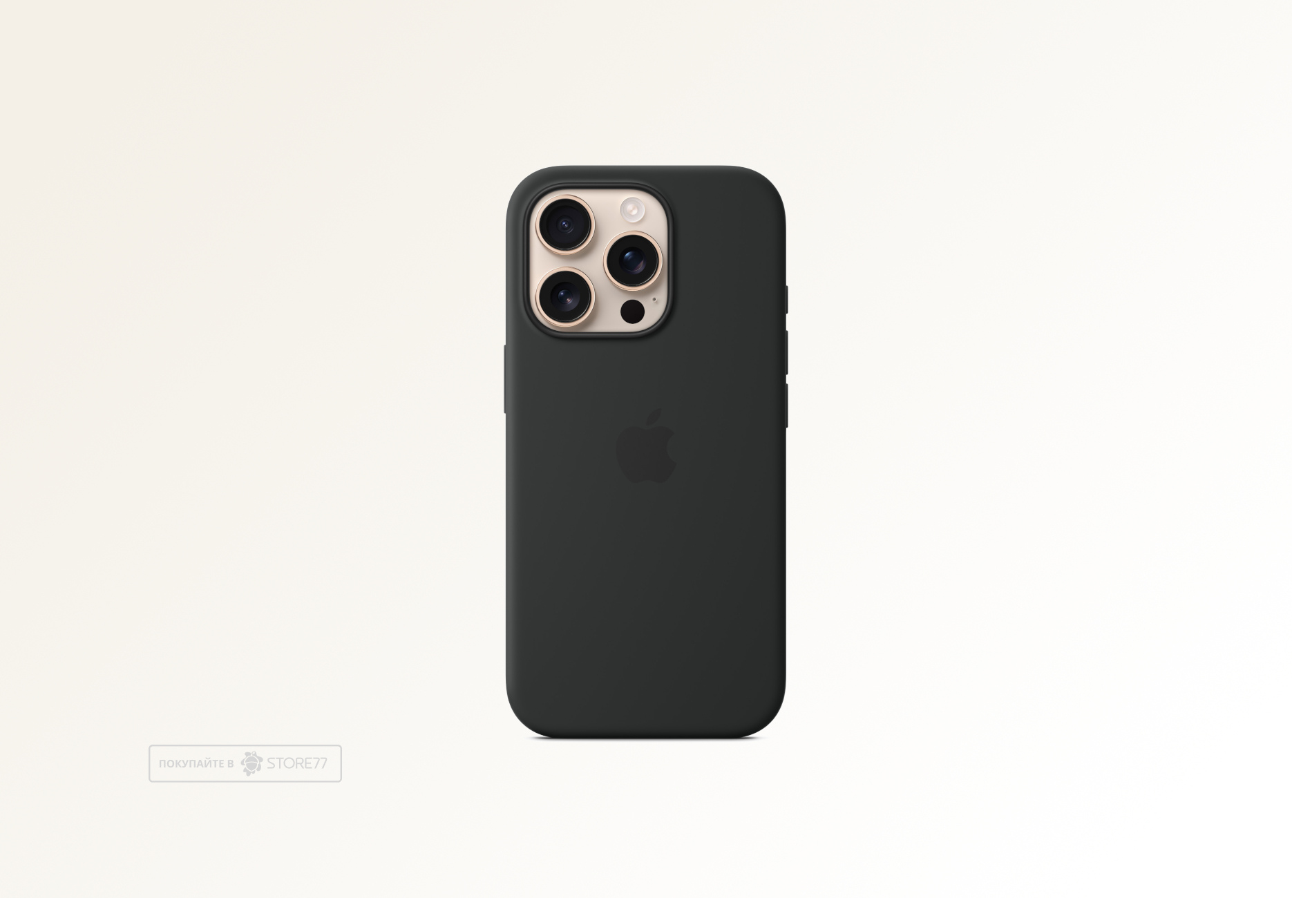 Чехол Apple с поддержкой MagSafe для iPhone 16 Pro, силикон, цвет: черный (Black)
