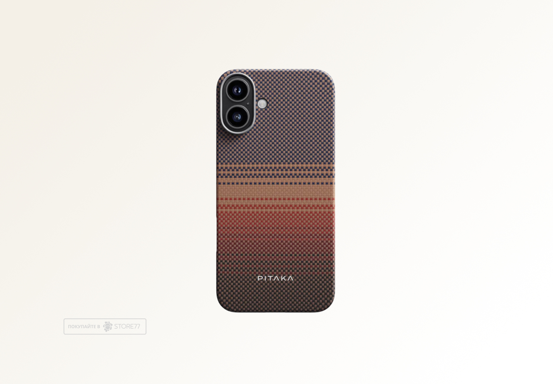 Чехол Pitaka Tactile Woven для iPhone 16 Plus, цвет: закат (Sunset)