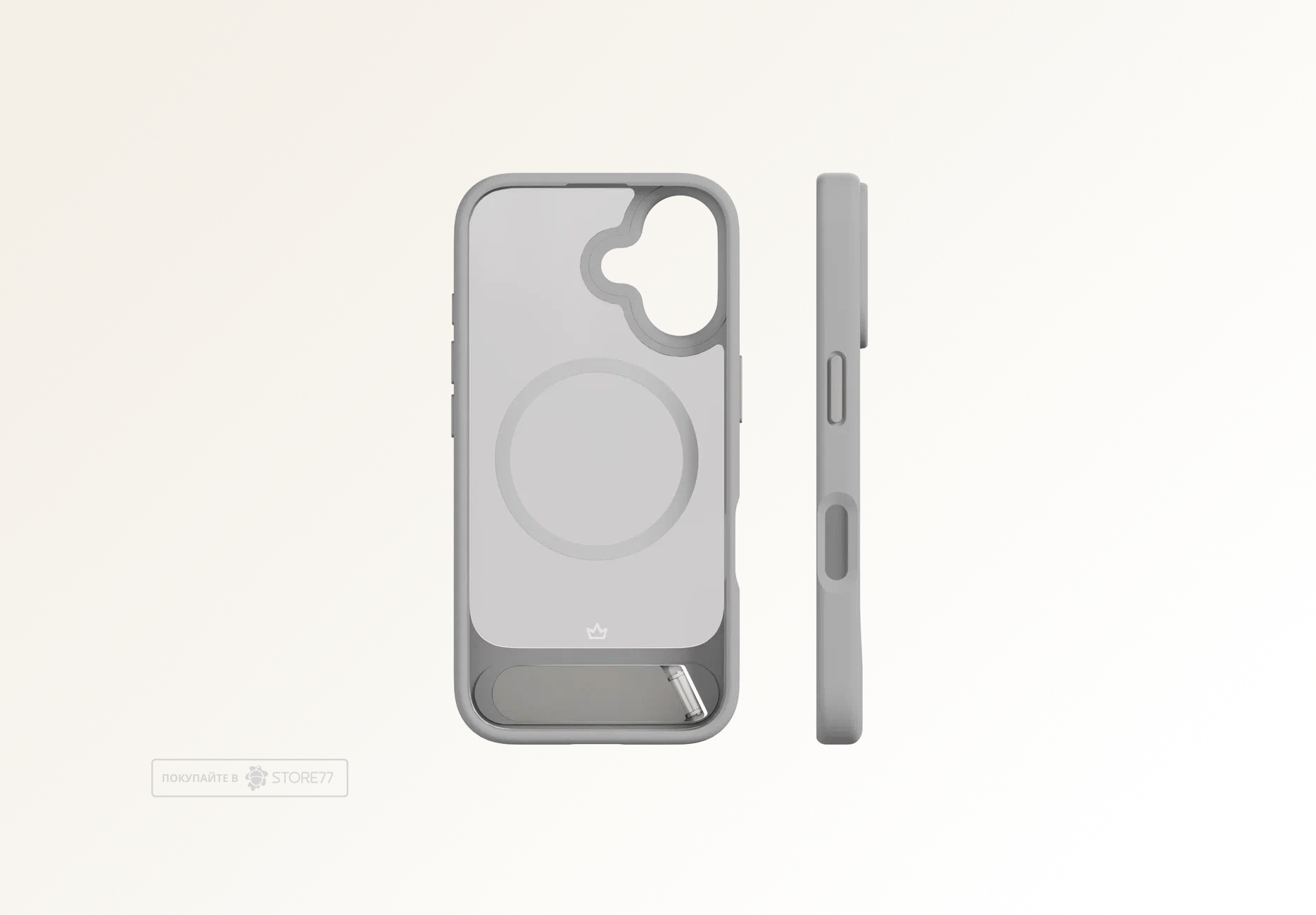 Чехол защитный VLP Reels Case с поддержкой MagSafe для iPhone 16 (Серый)
