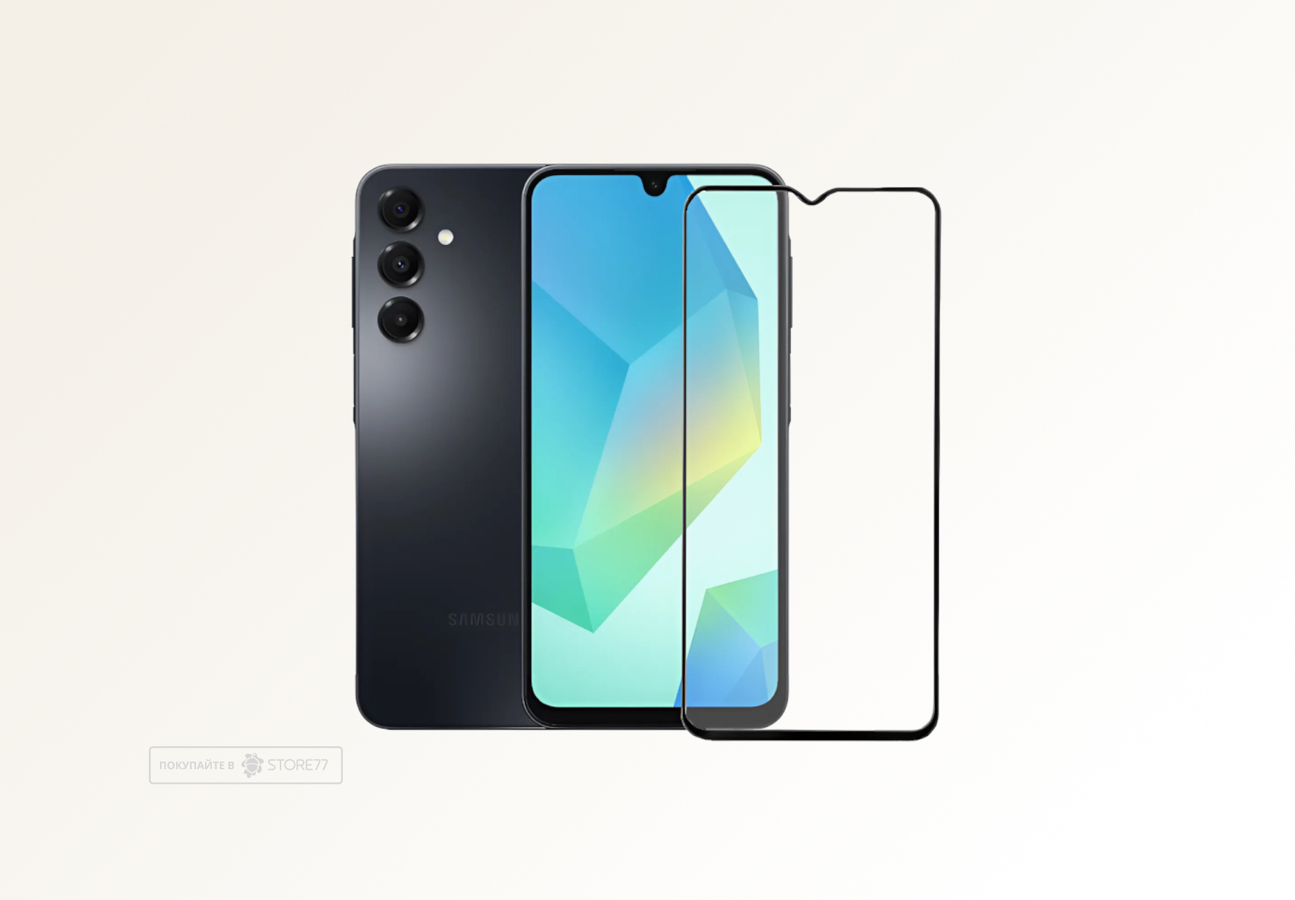 Защитное стекло для Samsung Galaxy A16/A26/A17 (С черной рамкой)