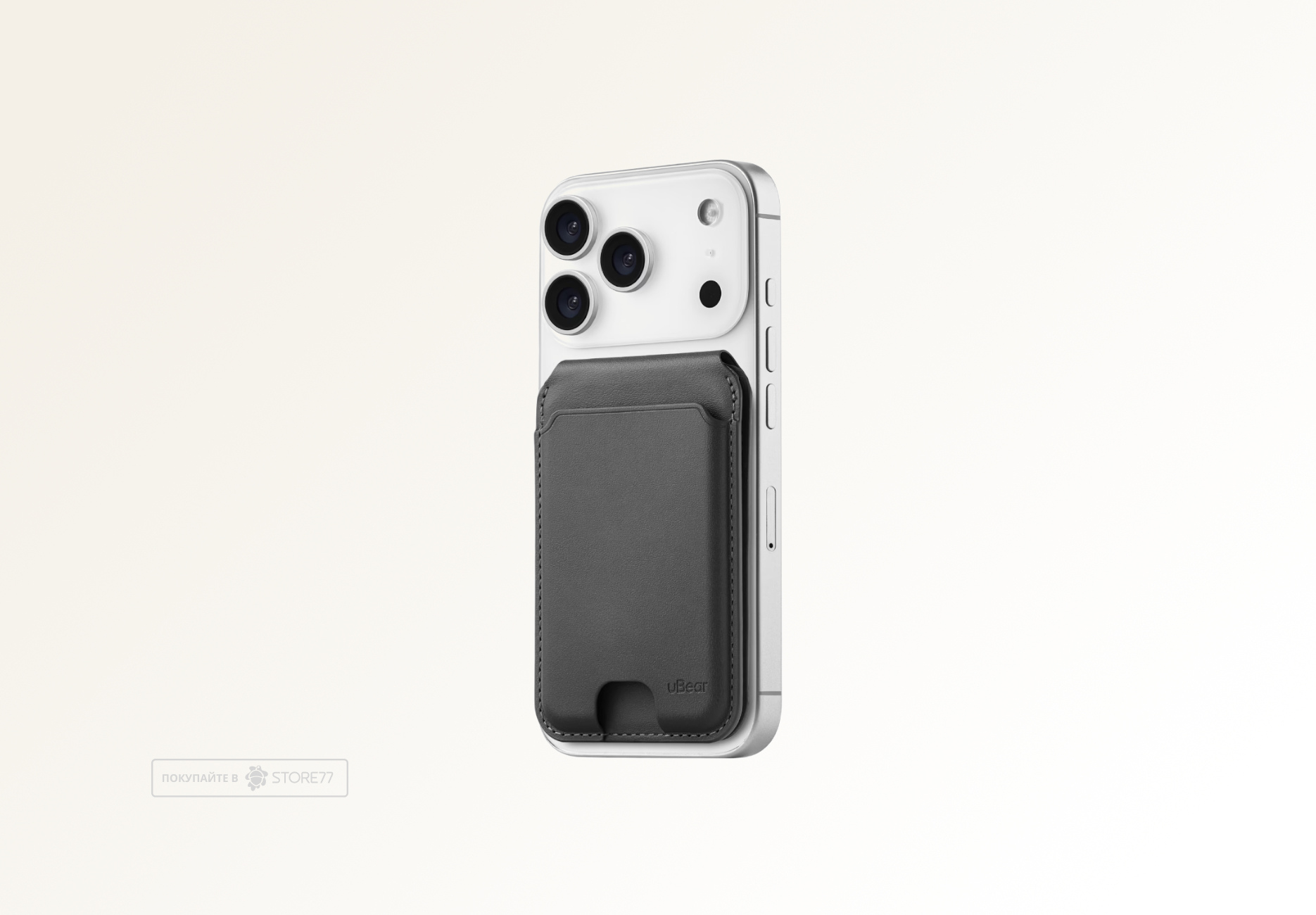 Картхолдер uBear Fold с MagSafe и Find My (Черный)