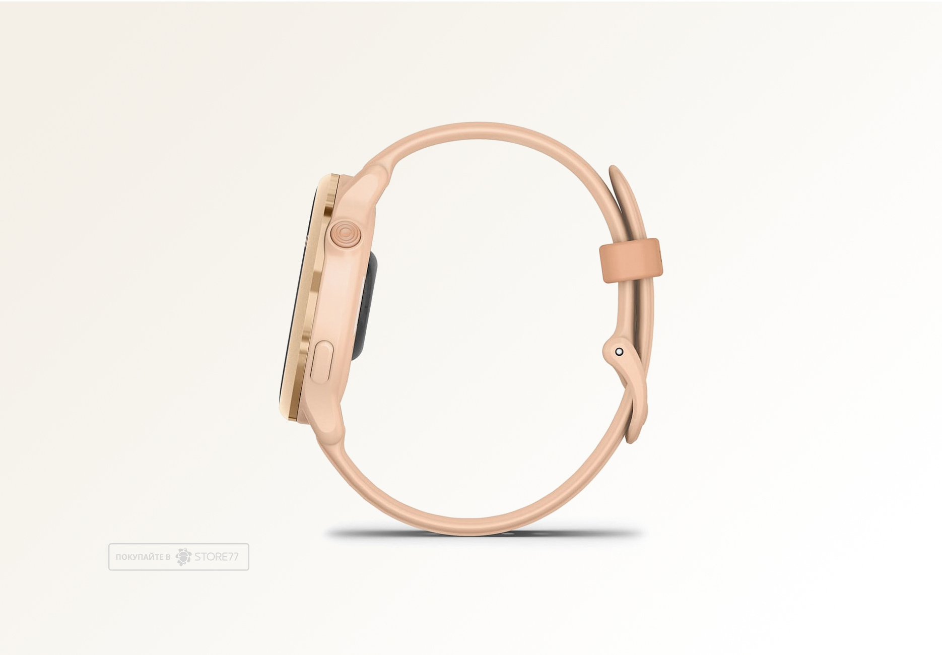 Умные часы Garmin VIVOACTIVE 6 42 мм, корпус: розовый (Pink Dawn), с золотистым силиконовым ремешком