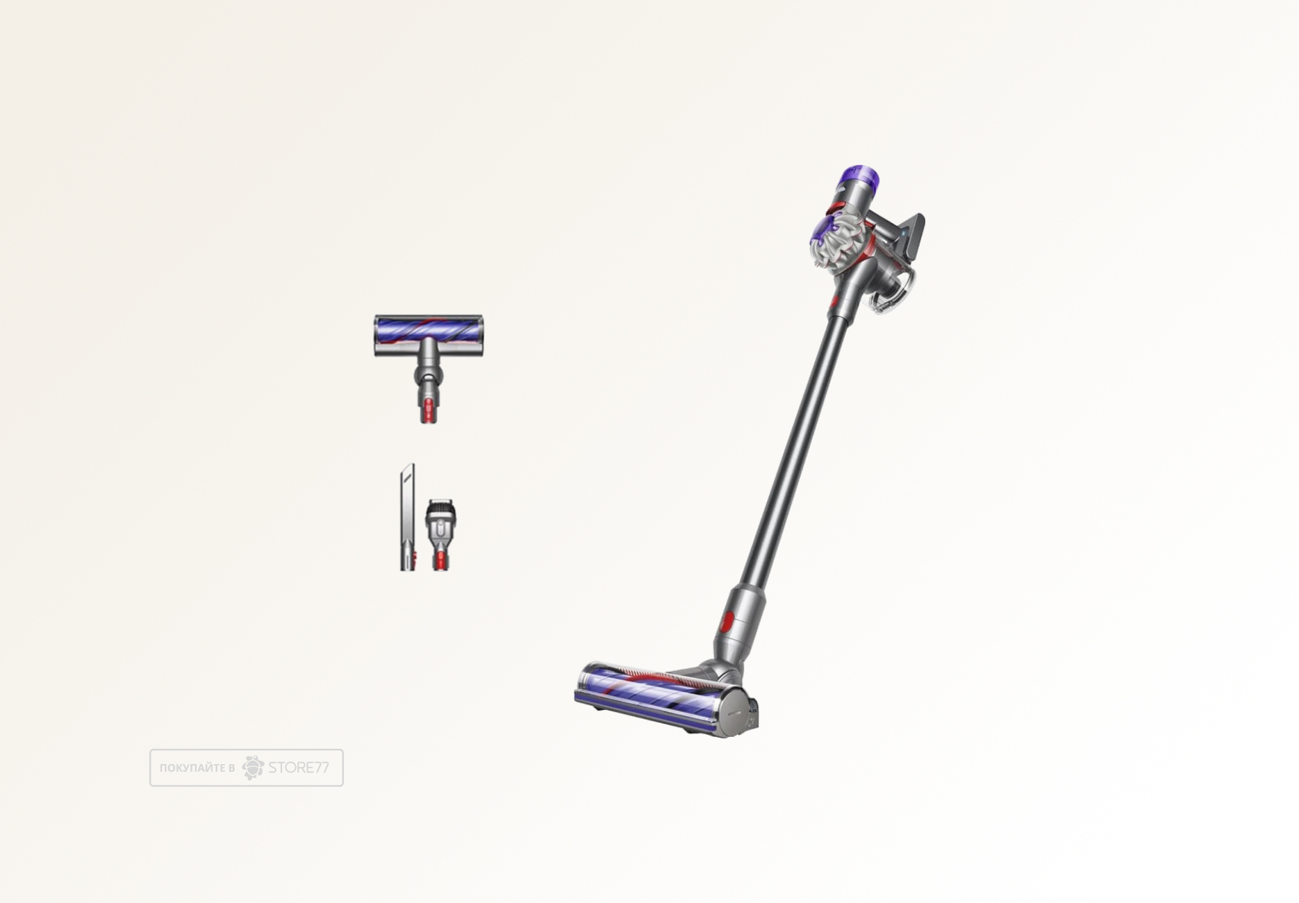 Беспроводной пылесос Dyson V8 (Серебро/Никель) Вилка EU