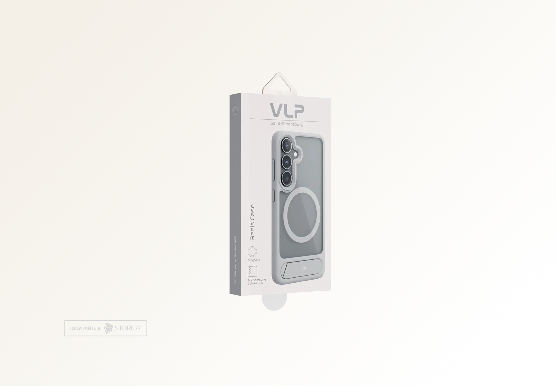 Чехол защитный VLP Reels Case с поддержкой MagSafe для Samsung Galaxy S25 (Серый)