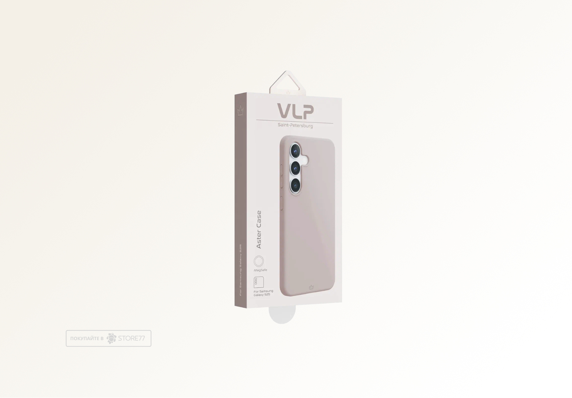 Чехол защитный VLP Aster Case с поддержкой MagSafe для Samsung Galaxy S25 (Песочный)