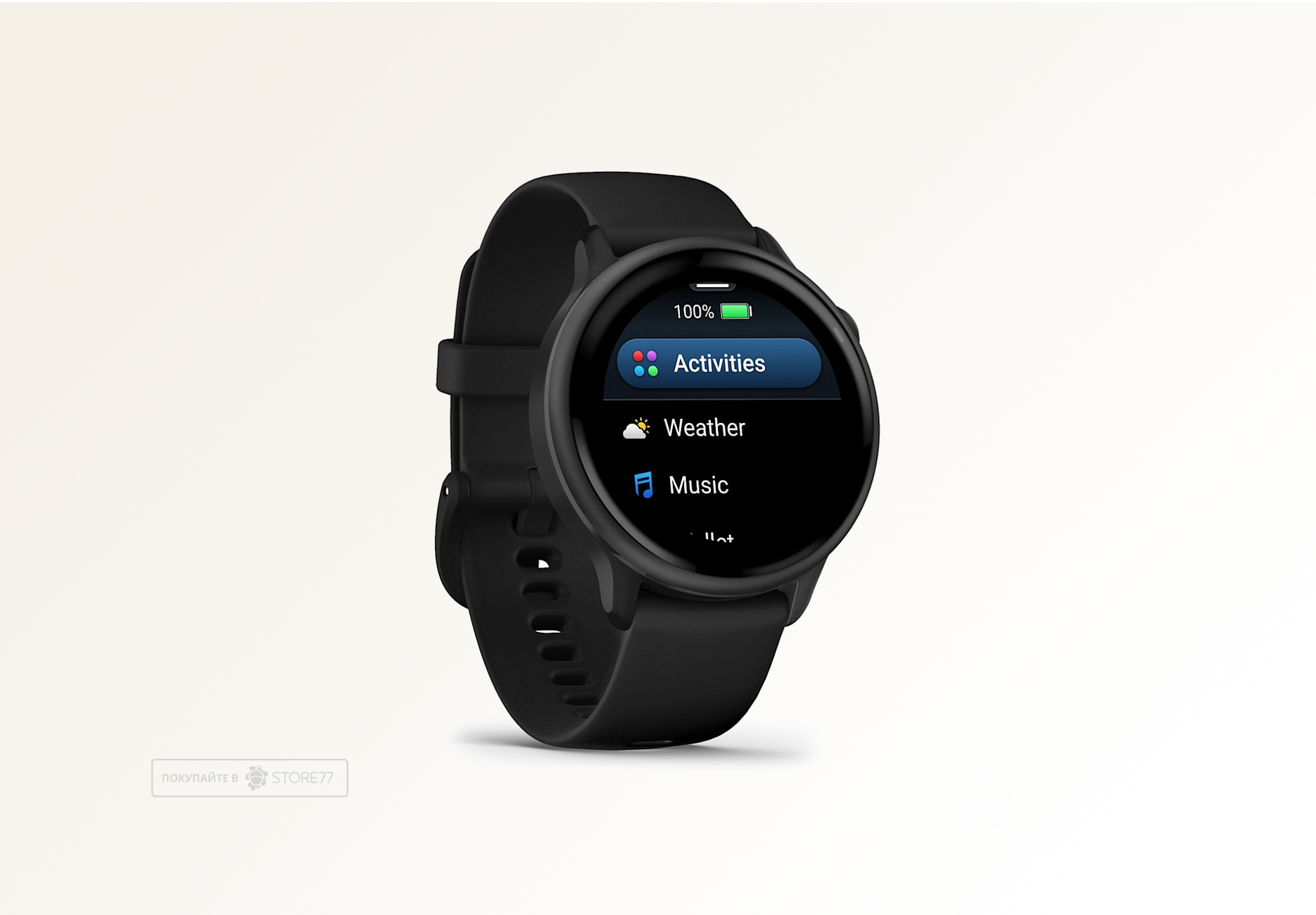 Умные часы Garmin VIVOACTIVE 6 42 мм, корпус: черный (Black), с черным силиконовым ремешком