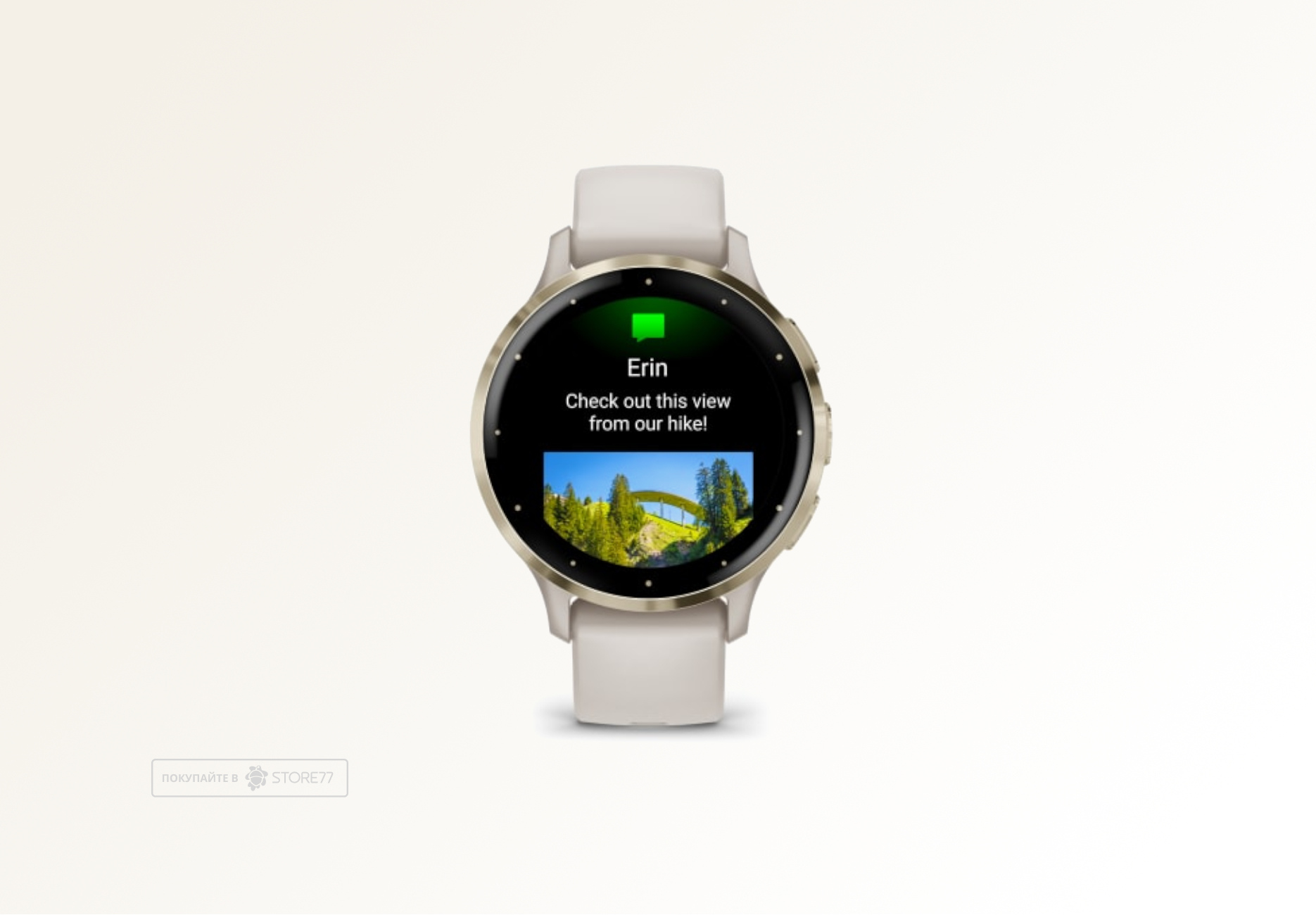 Умные часы Garmin VENU 3s 41 мм, корпус: золотистый (Soft Gold), с силиконовым ремешком цвета слоновая кость (Ivory Case)
