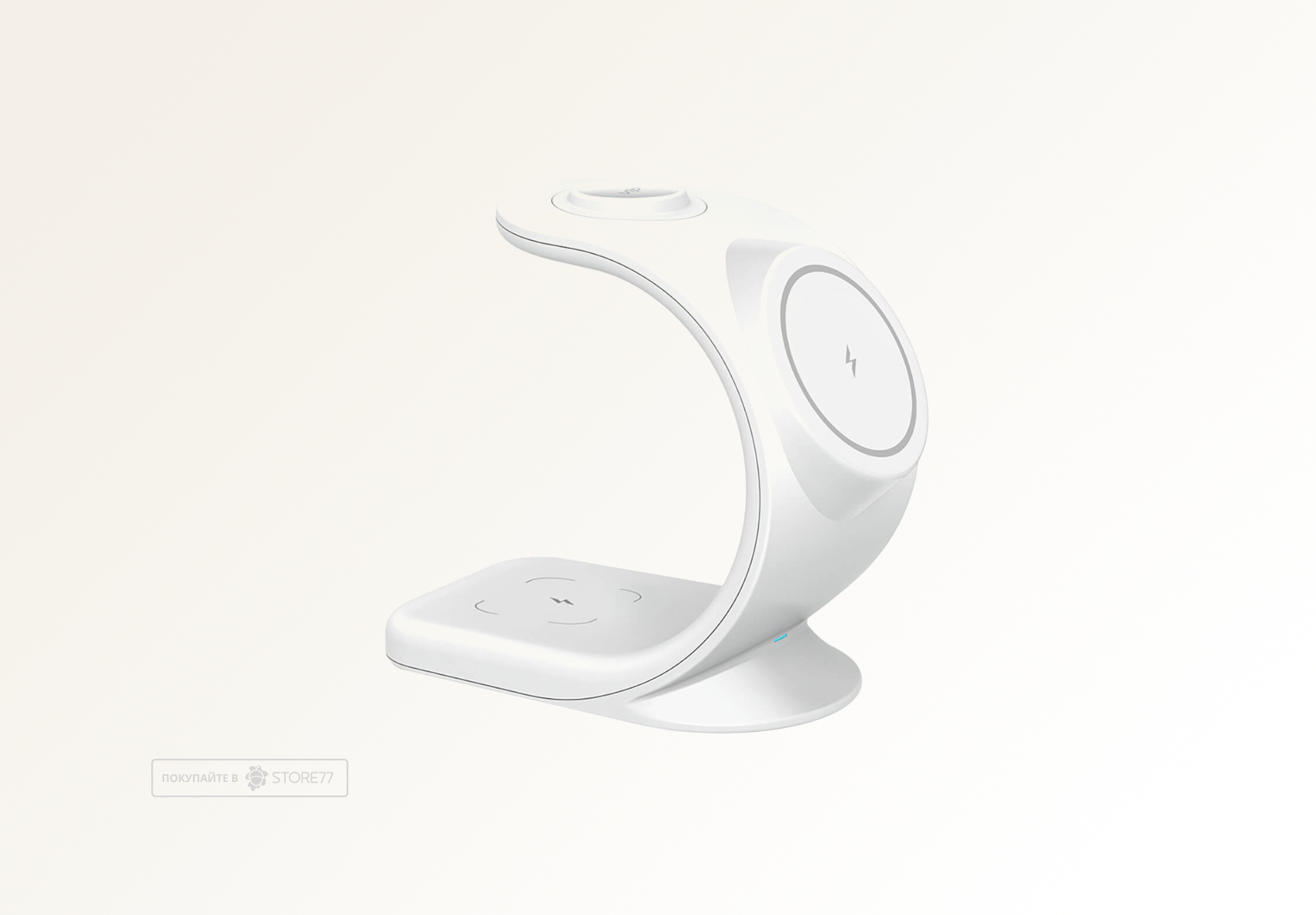 Беспроводное зарядное устройство VLP Powerstand 3-в-1, для Apple (Белое)