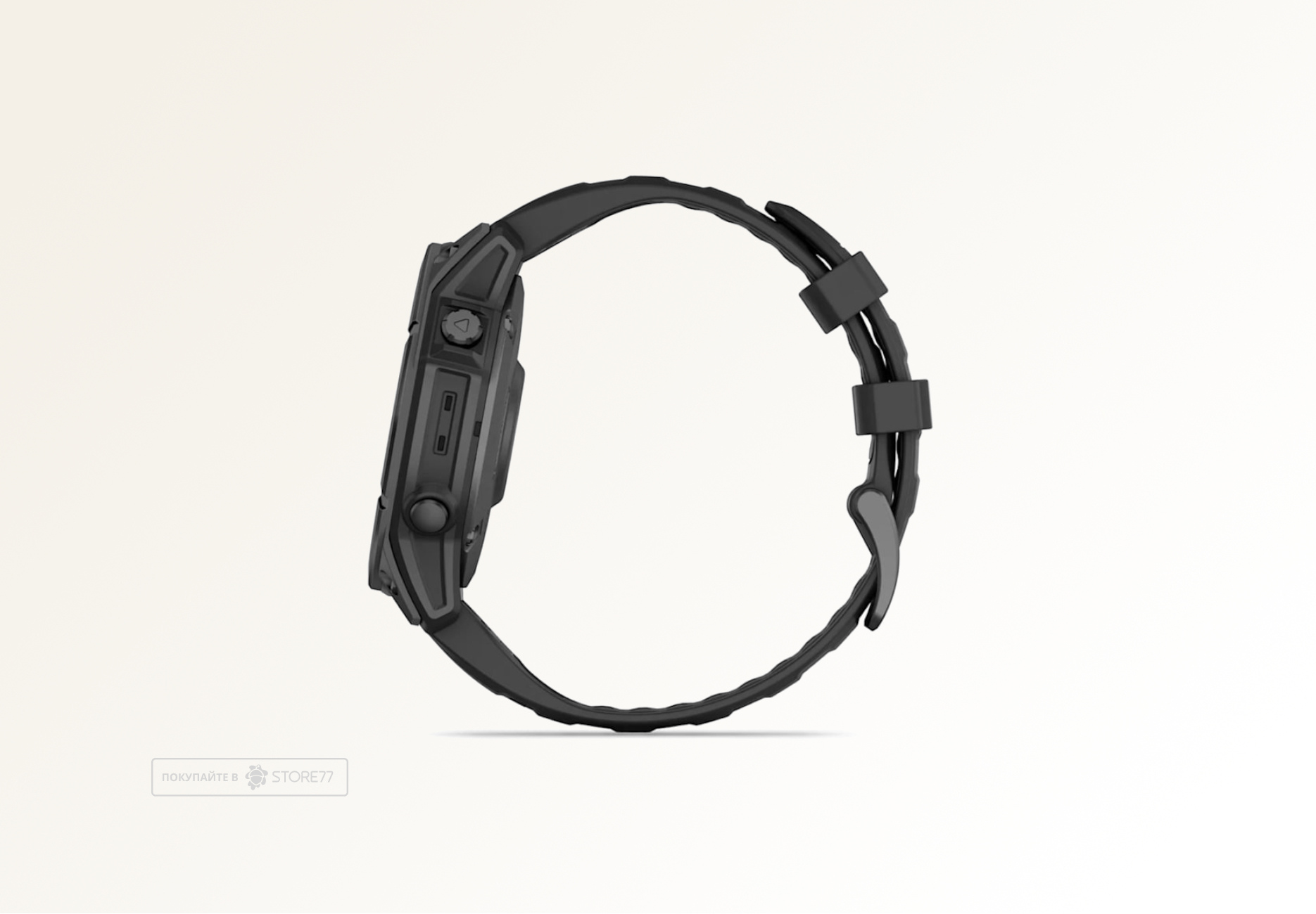 Умные часы Garmin Fenix E 47 мм, AMOLED, корпус: серый (Gray), с черным силиконовым ремешком