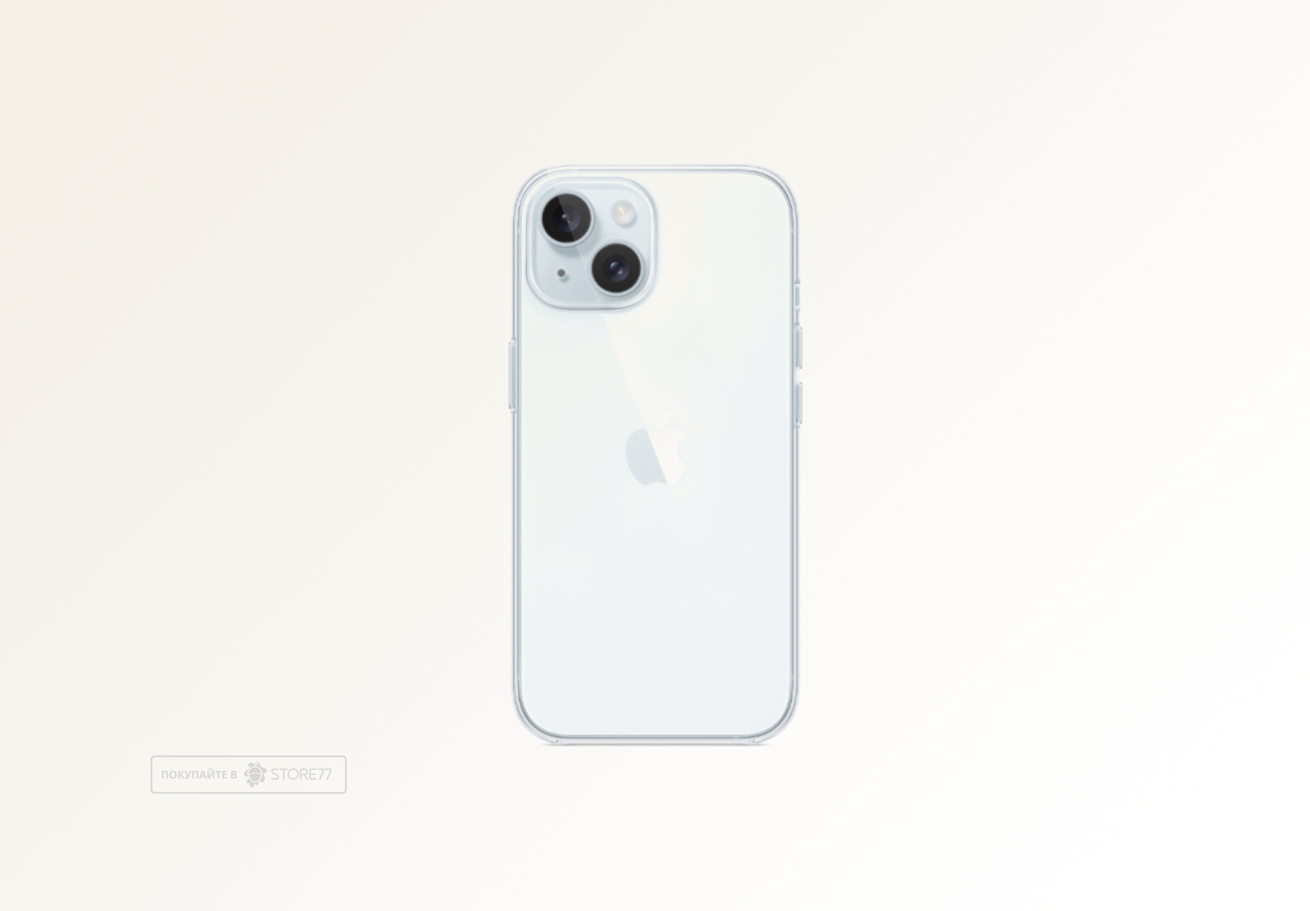Чехол силиконовый для Apple iPhone 15 плотный (Прозрачный)