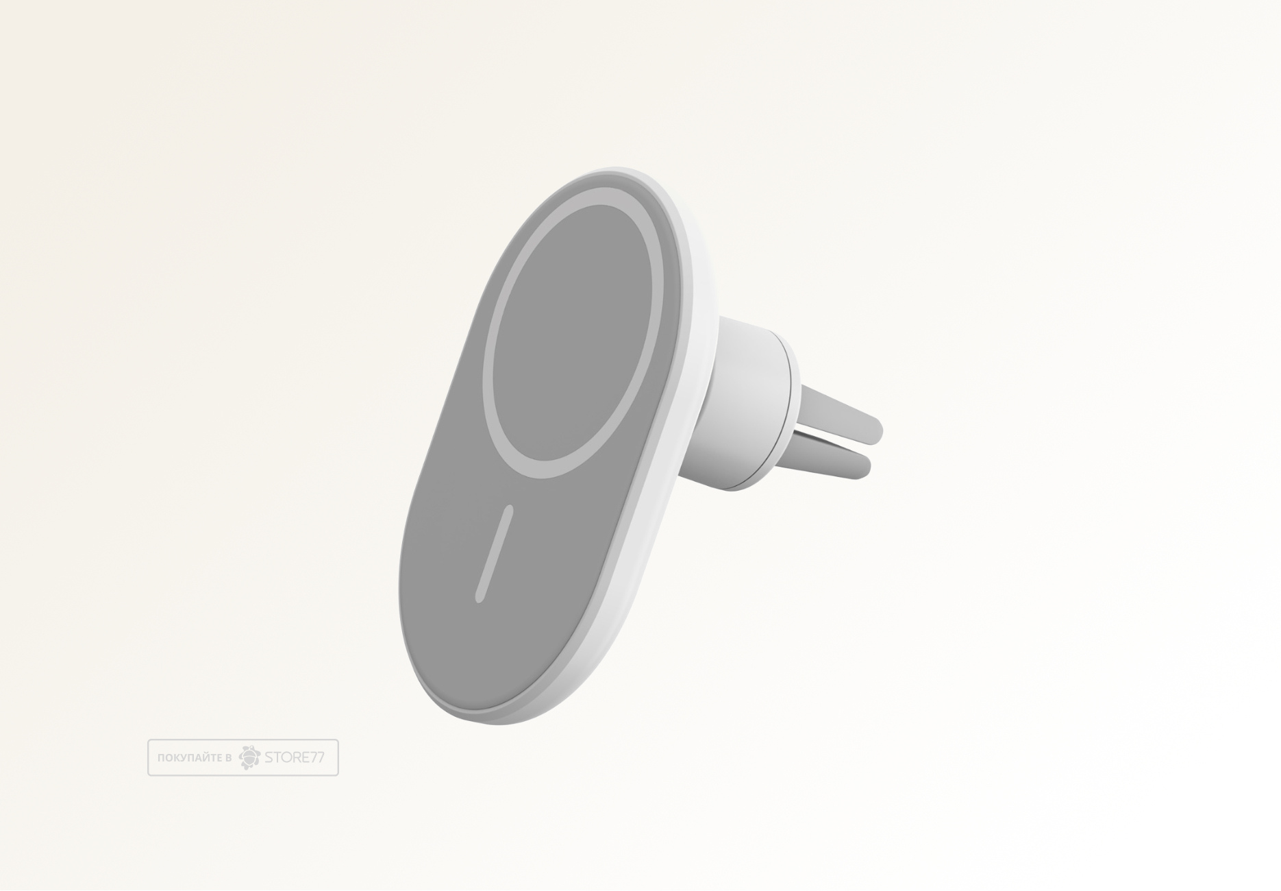 Автомобильный держатель Gurdini Wireless с поддержкой MagSafe (Белый)