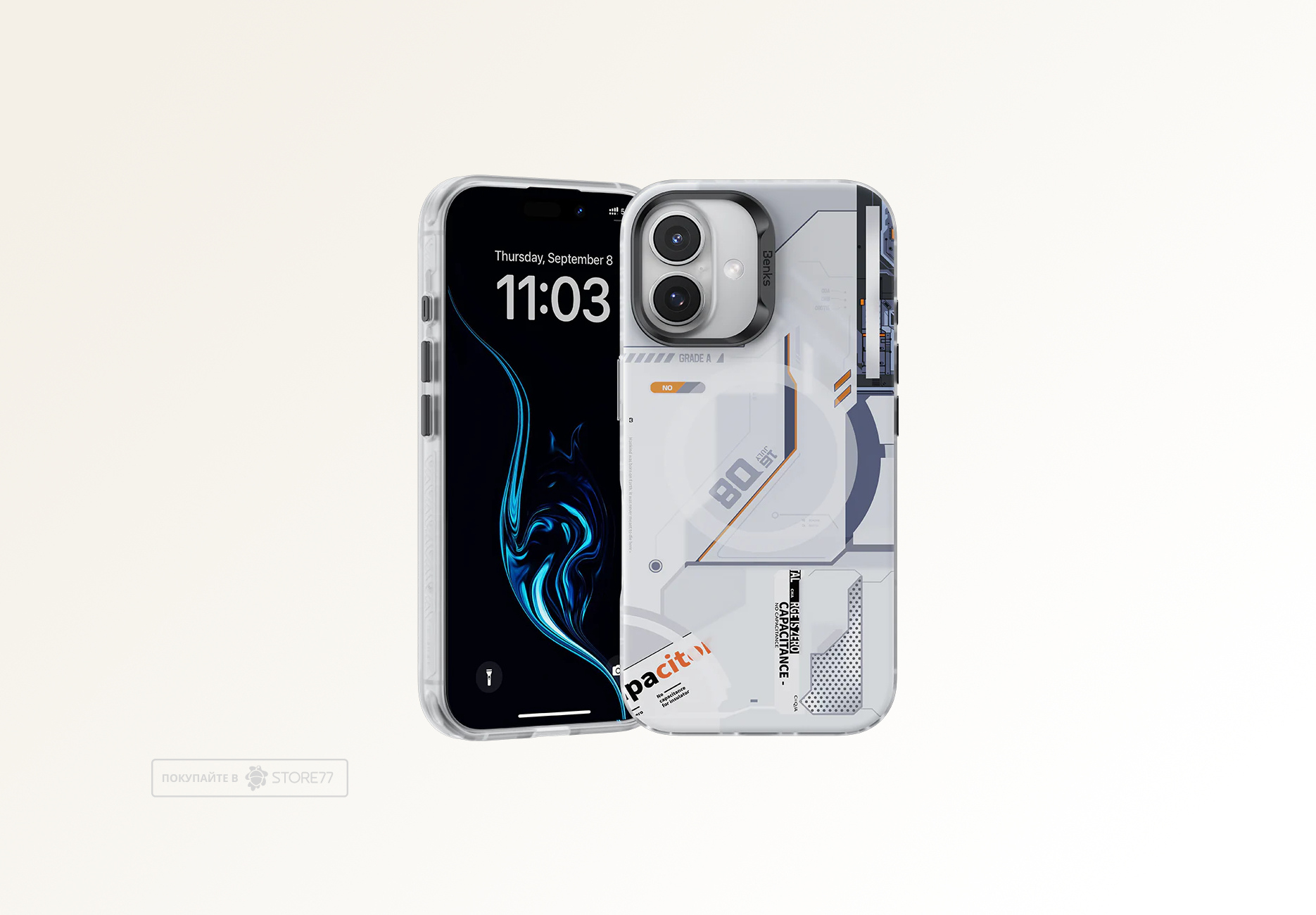 Чехол Benks Perspective Case с поддержкой MagSafe для iPhone 16 (Белый)