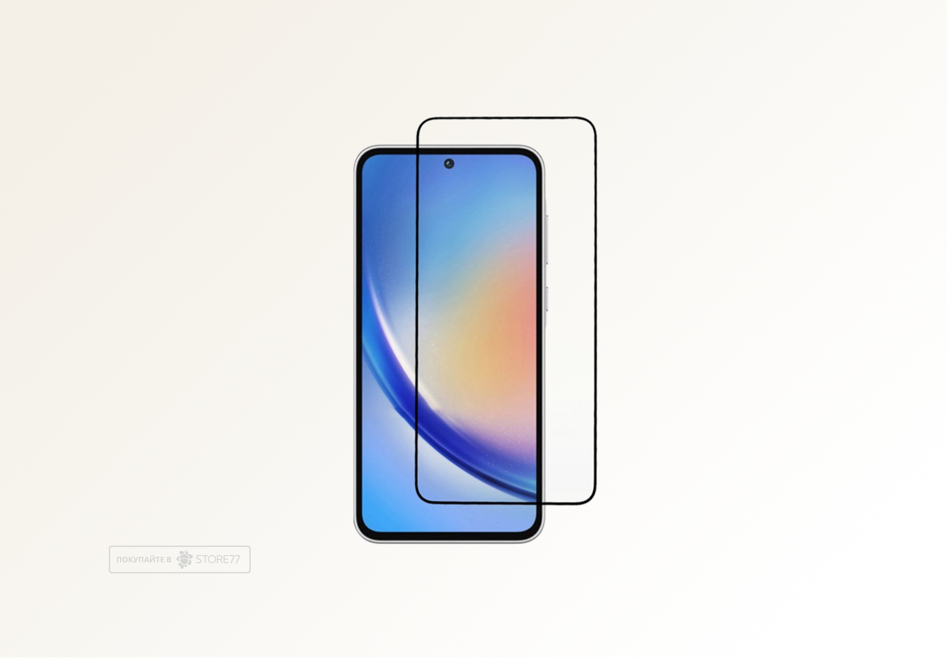 Защитное стекло для Samsung Galaxy A35 (С черной рамкой)