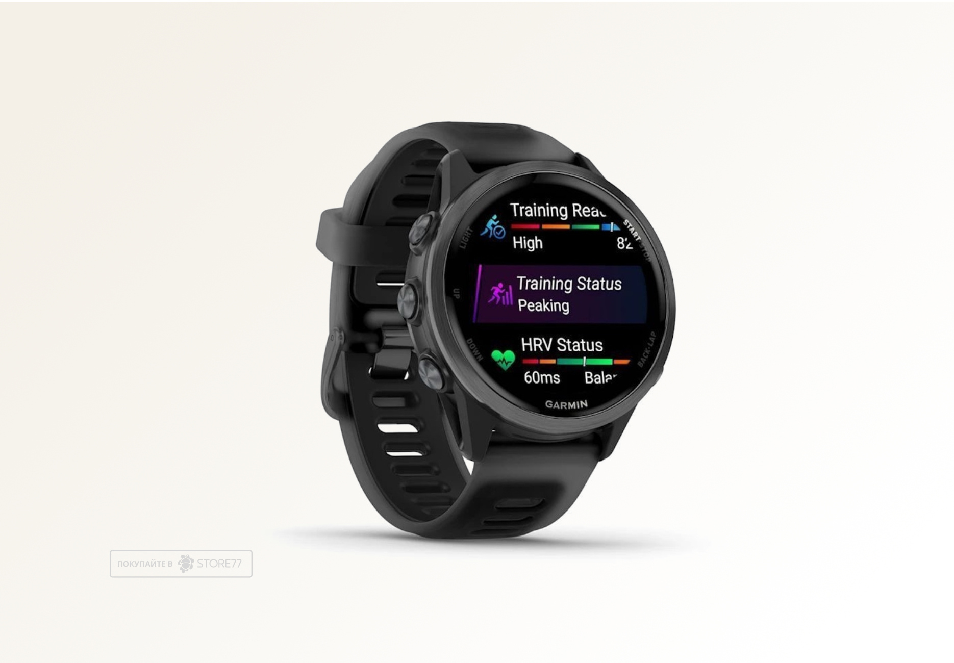 Умные часы Garmin FORERUNNER 570 42 мм, корпус: серый (Slate Gray), с черным силиконовым ремешком