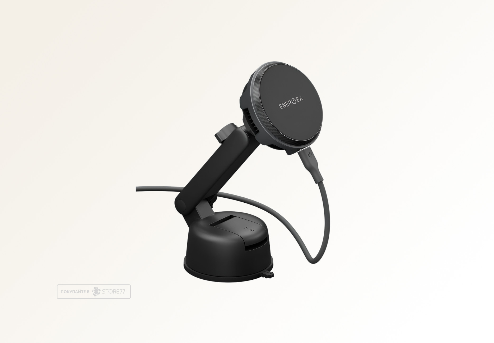 Автомобильный держатель EnergEA MagArctic Drive Qi2 (Черный)
