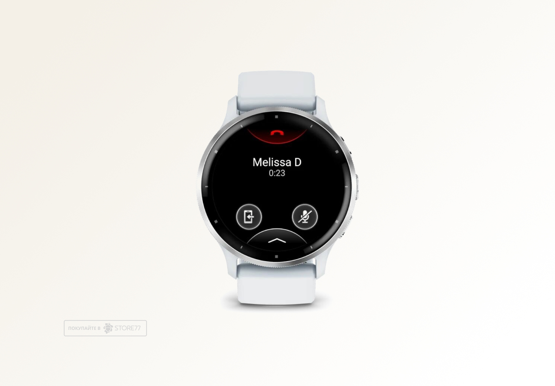Умные часы Garmin VENU 3 45 мм, корпус: серебристый (Silver), с белым силиконовым ремешком (Whitestone)