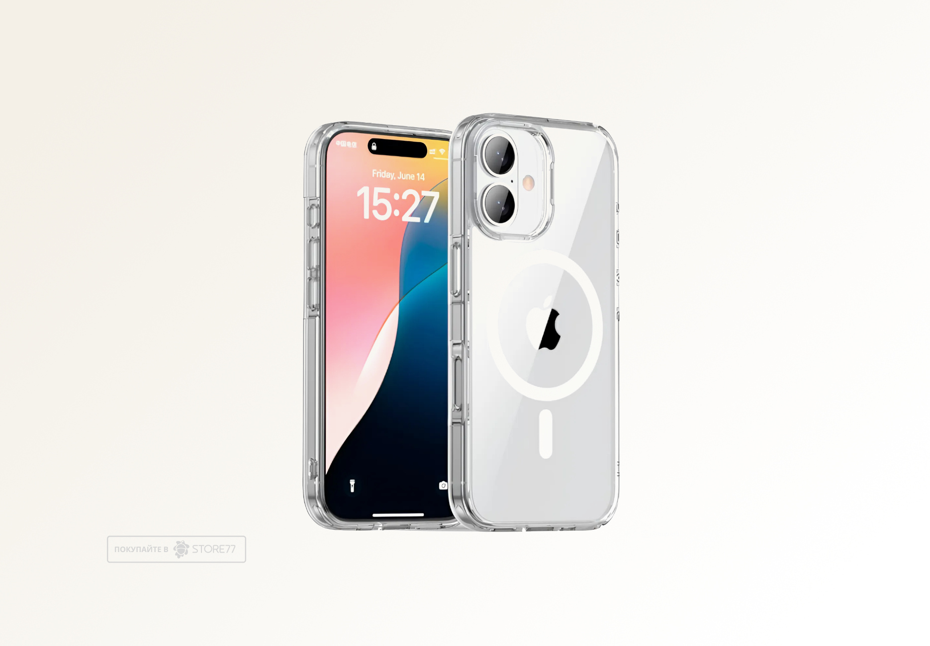Чехол Gurdini Alba Series с поддержкой MagSafe для iPhone 16 (Прозрачный)