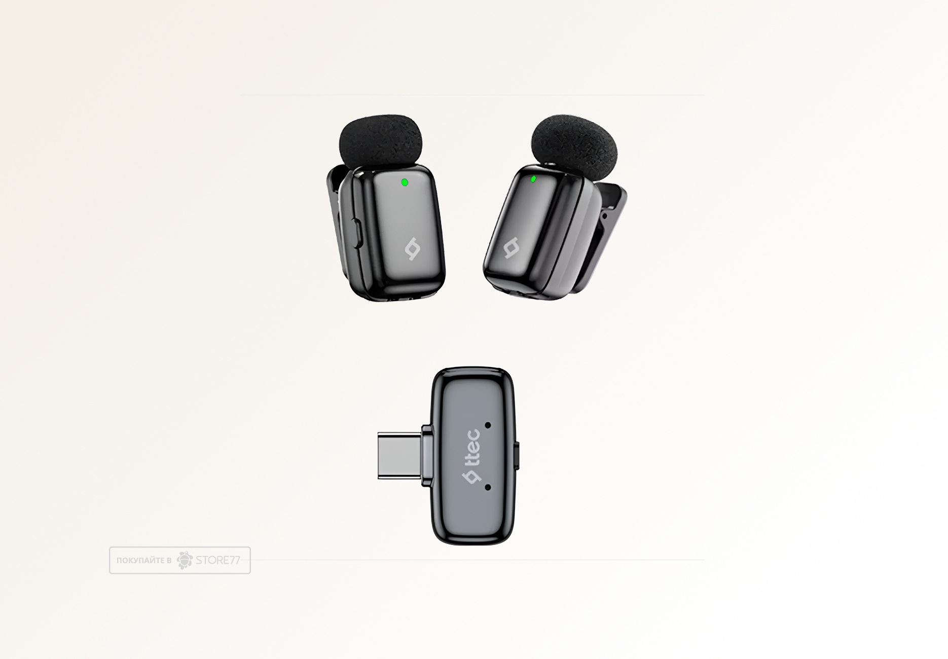 Беспроводные микрофоны TTEC GoMic Mini Plug & Play 2 шт (Черные)
