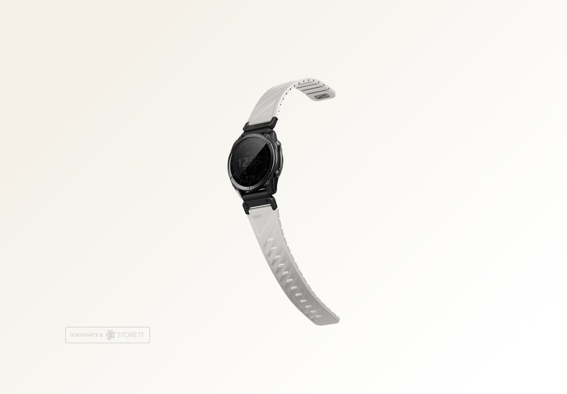 Ремешок Uniq FLUO для часов Garmin 22мм каучуковый (Серый)