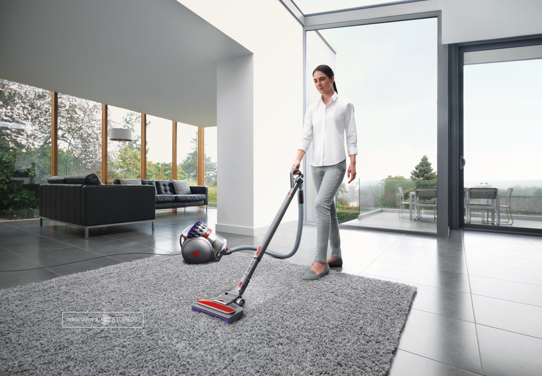 Пылесос Dyson Cinetic Big Ball Parquet 2 (Серый/Фиолетовый)