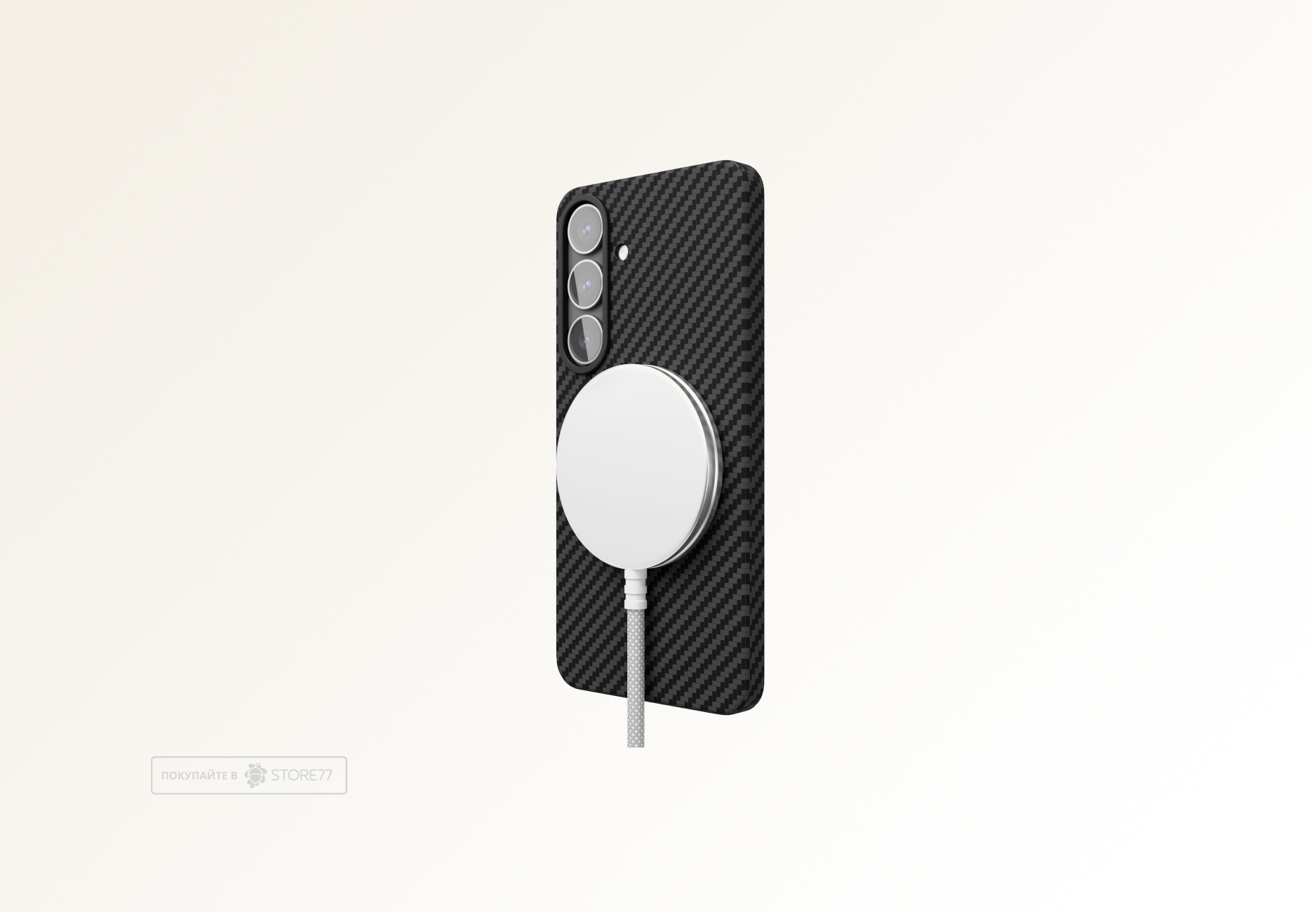 Чехол защитный VLP Kevlar Case с поддержкой MagSafe для Samsung Galaxy S25 (Черный)