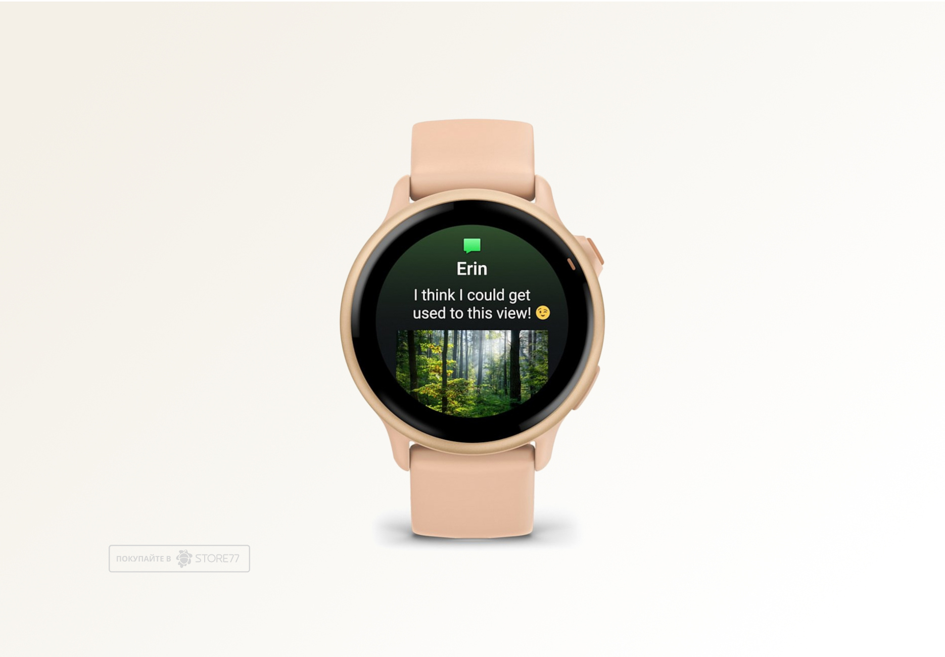 Умные часы Garmin VIVOACTIVE 6 42 мм, корпус: розовый (Pink Dawn), с золотистым силиконовым ремешком