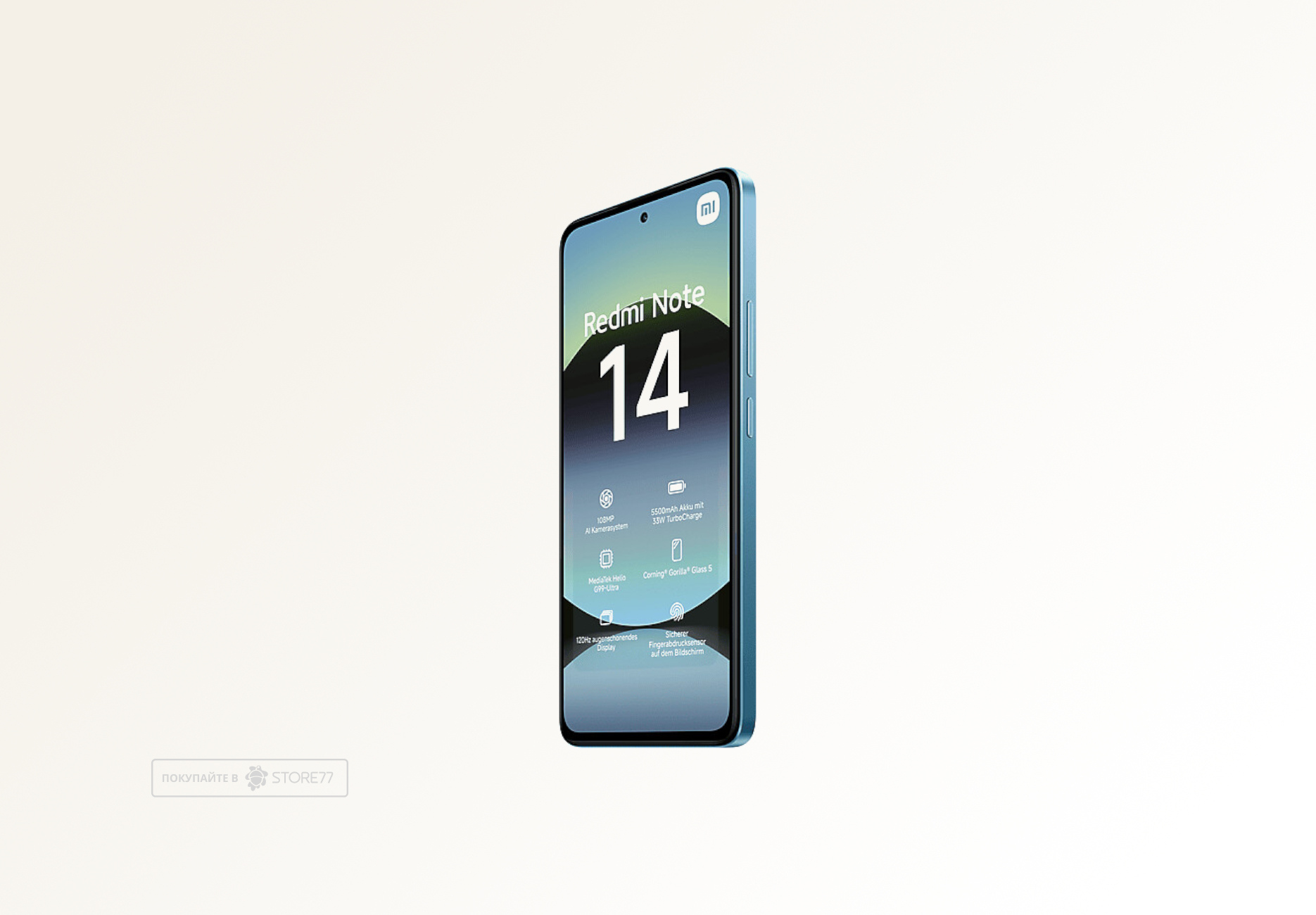 Телефон Xiaomi Redmi Note 14 8/128 ГБ, цвет: синий океан (Ocean Blue)