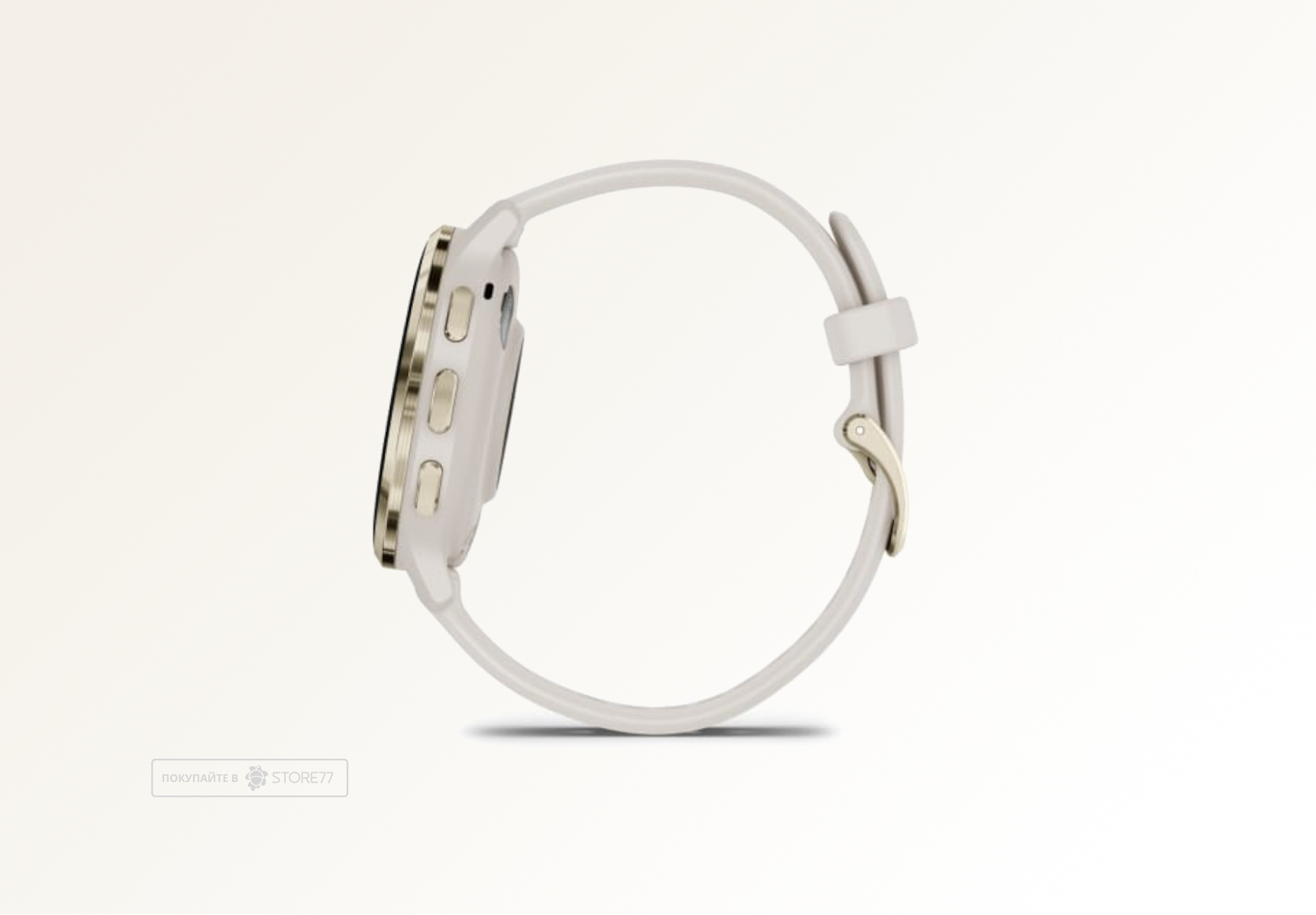 Умные часы Garmin VENU 3s 41 мм, корпус: золотистый (Soft Gold), с силиконовым ремешком цвета слоновая кость (Ivory Case)