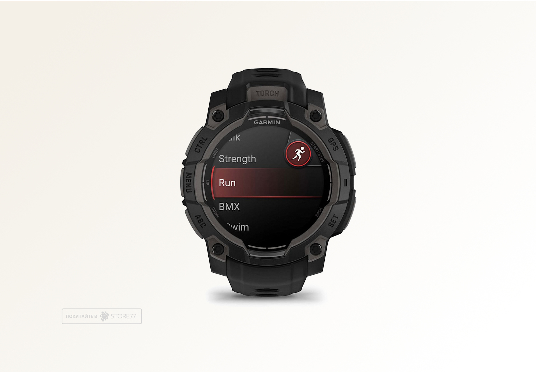 Умные часы Garmin INSTINCT 3 45 мм AMOLED, корпус: черный, с черным силиконовым ремешком (Black)