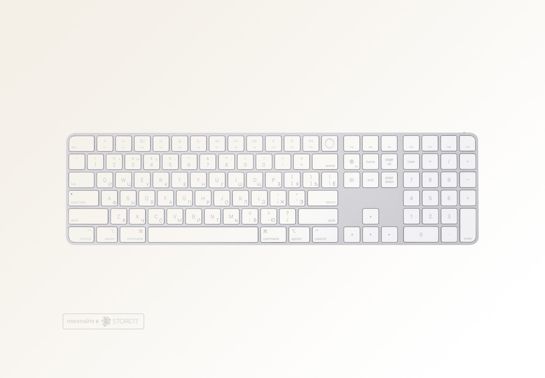 Клавиатура Apple Magic Keyboard Bluetooth с Touch ID и цифровой панелью (Белая)