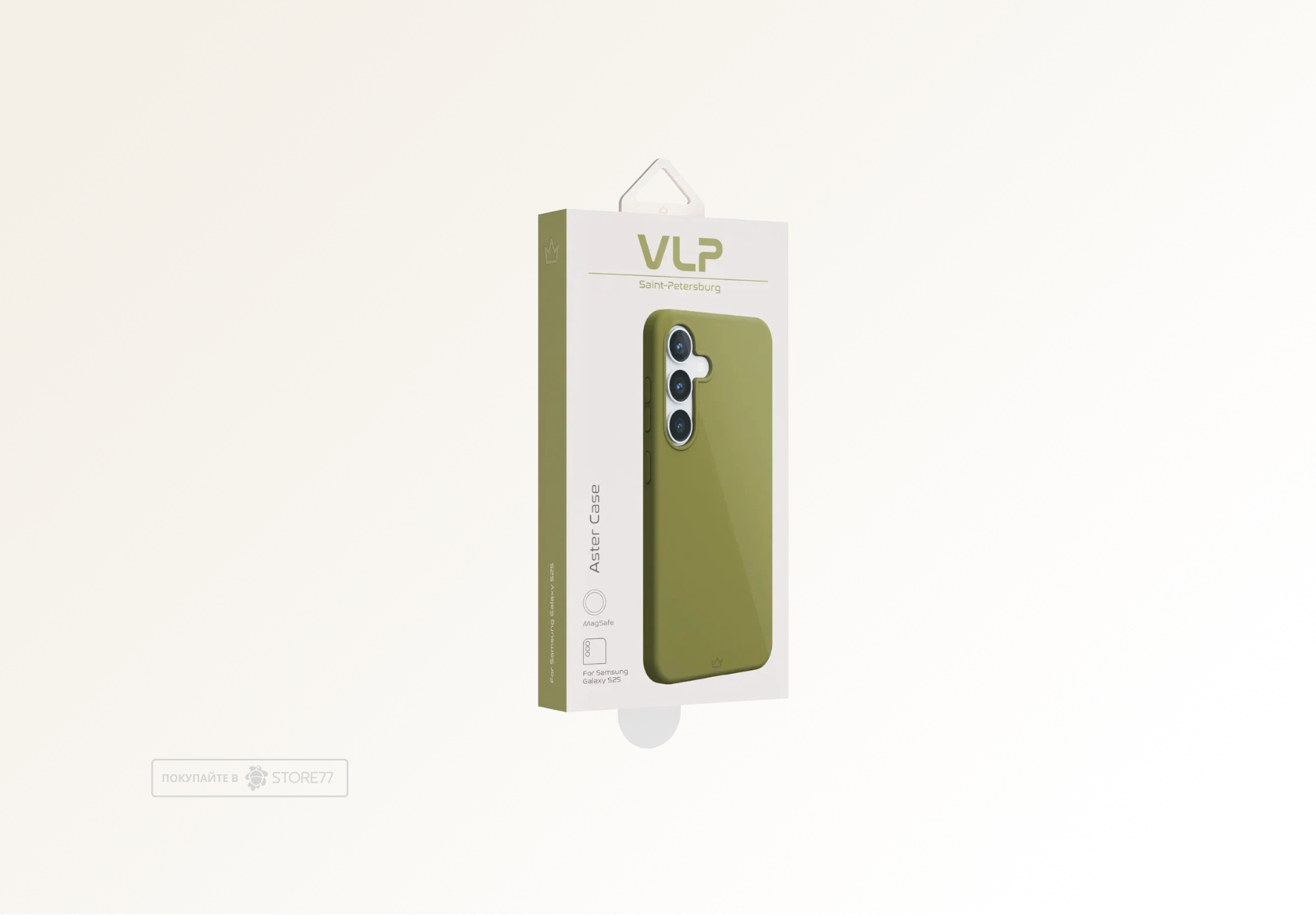 Чехол защитный VLP Aster Case с поддержкой MagSafe для Samsung Galaxy S25 (Зеленый)